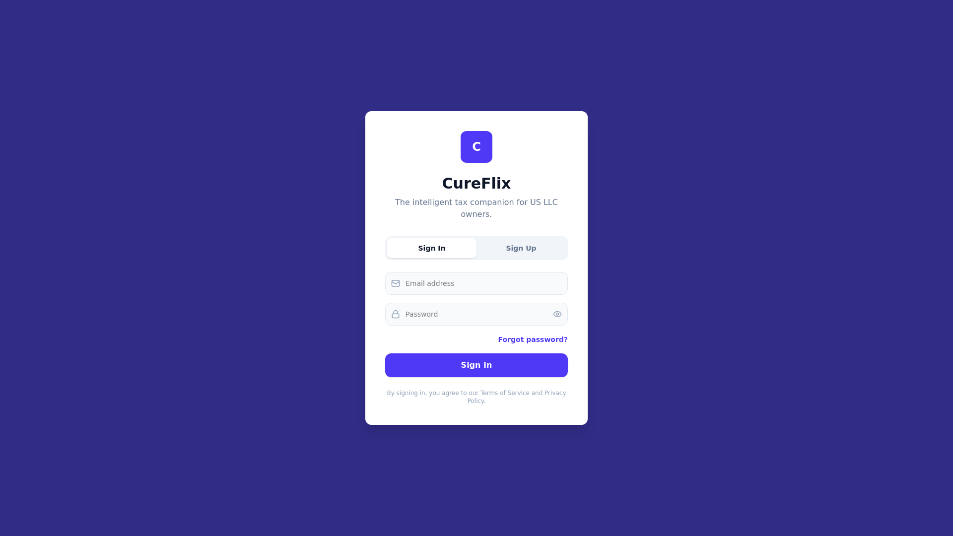 website screenshot of https://cureflix.pages.dev/