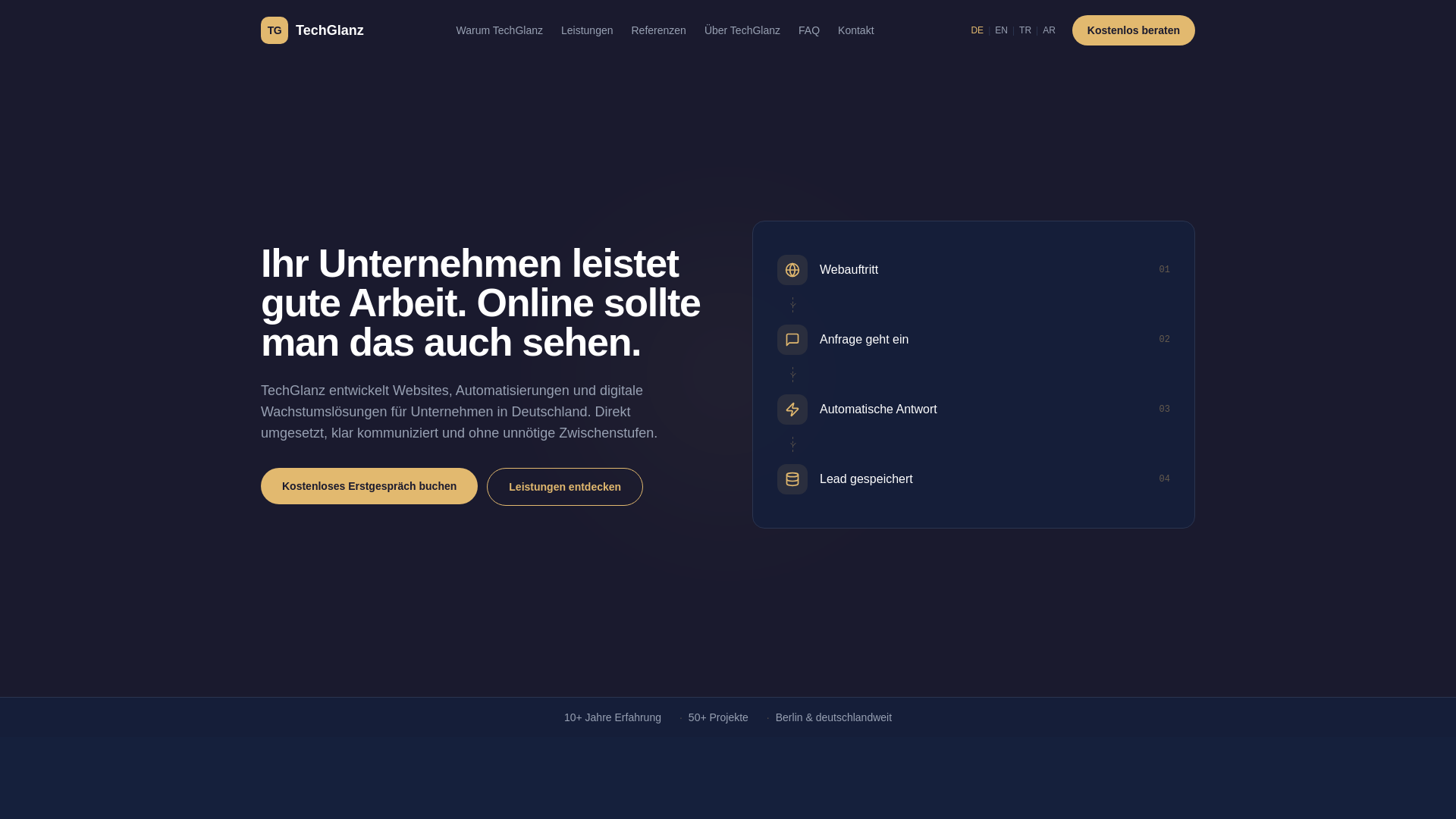 website screenshot of https://techglanz-digital-brilliance.pages.dev/