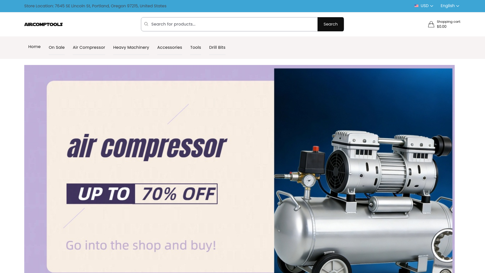 website screenshot of https://aircomptools.com/