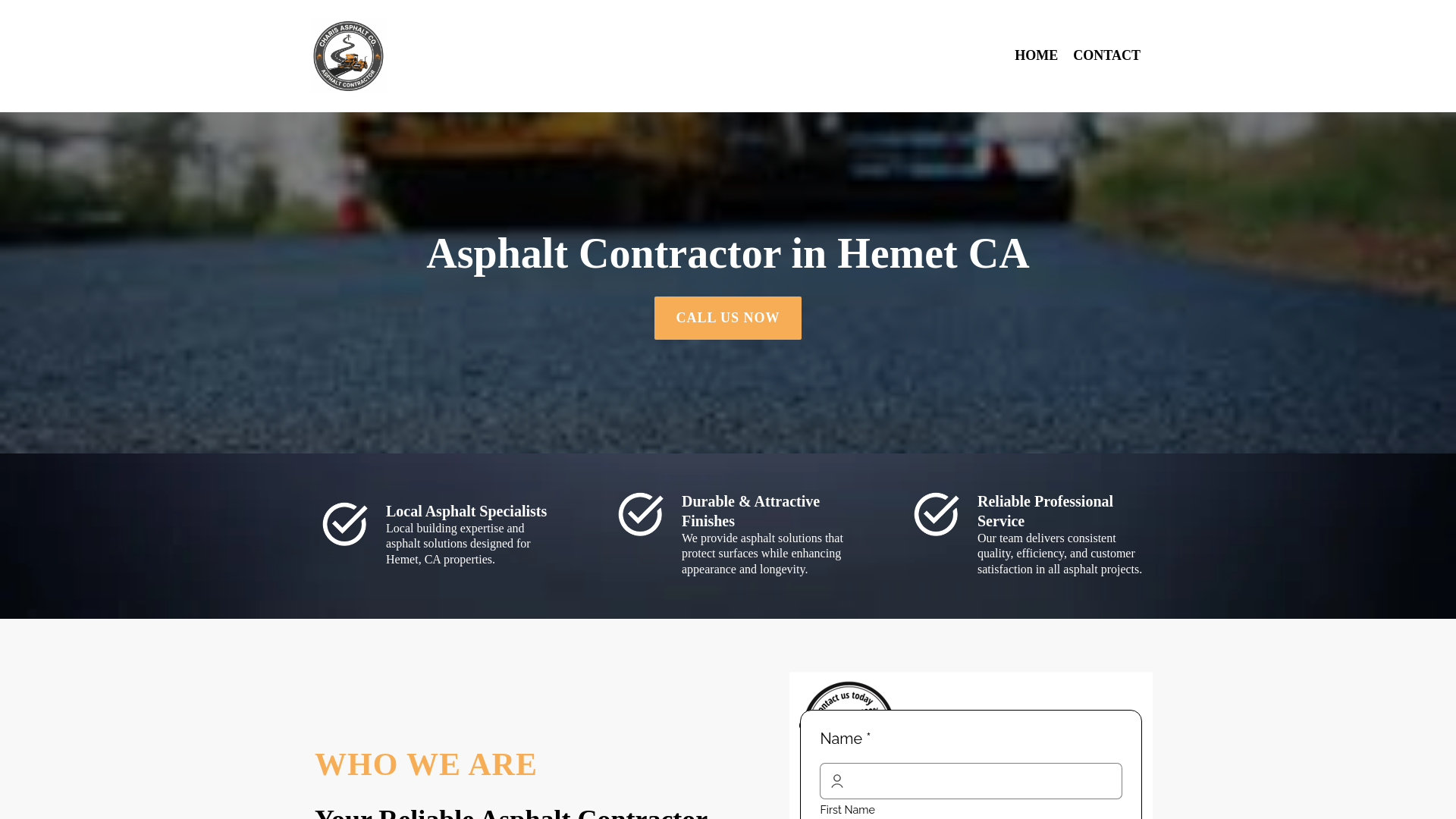 website screenshot of https://hemetasphaltcontractor.com