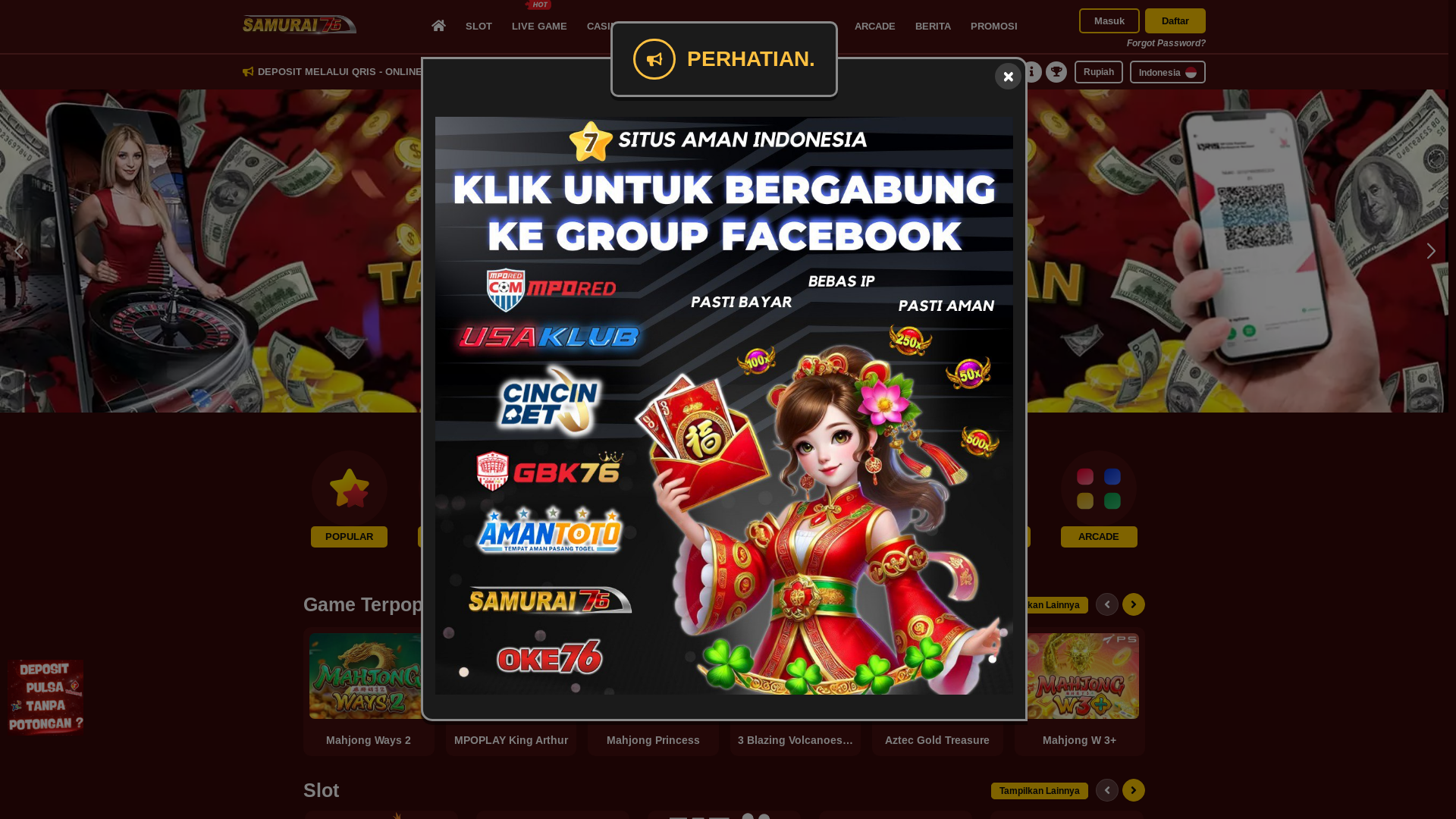 website screenshot of https://samurai76.dev/