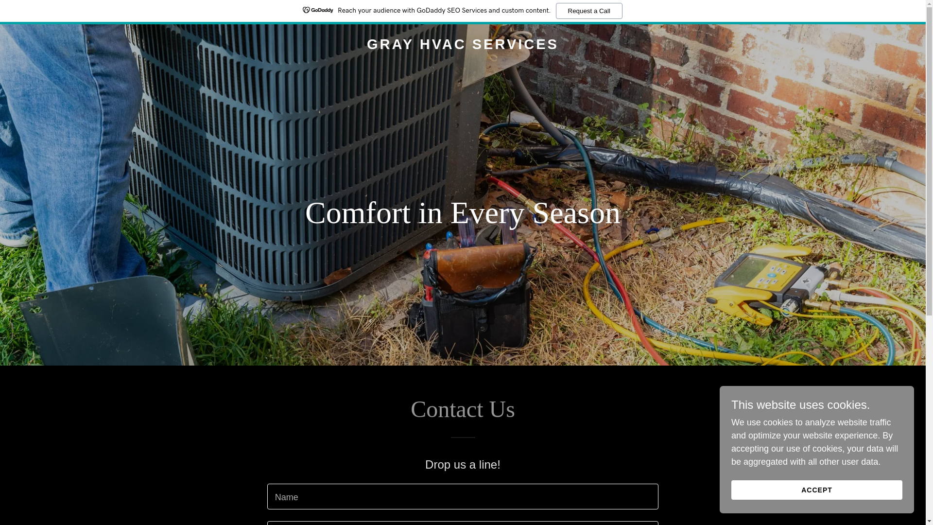 website screenshot of https://grayhvacservices.com/