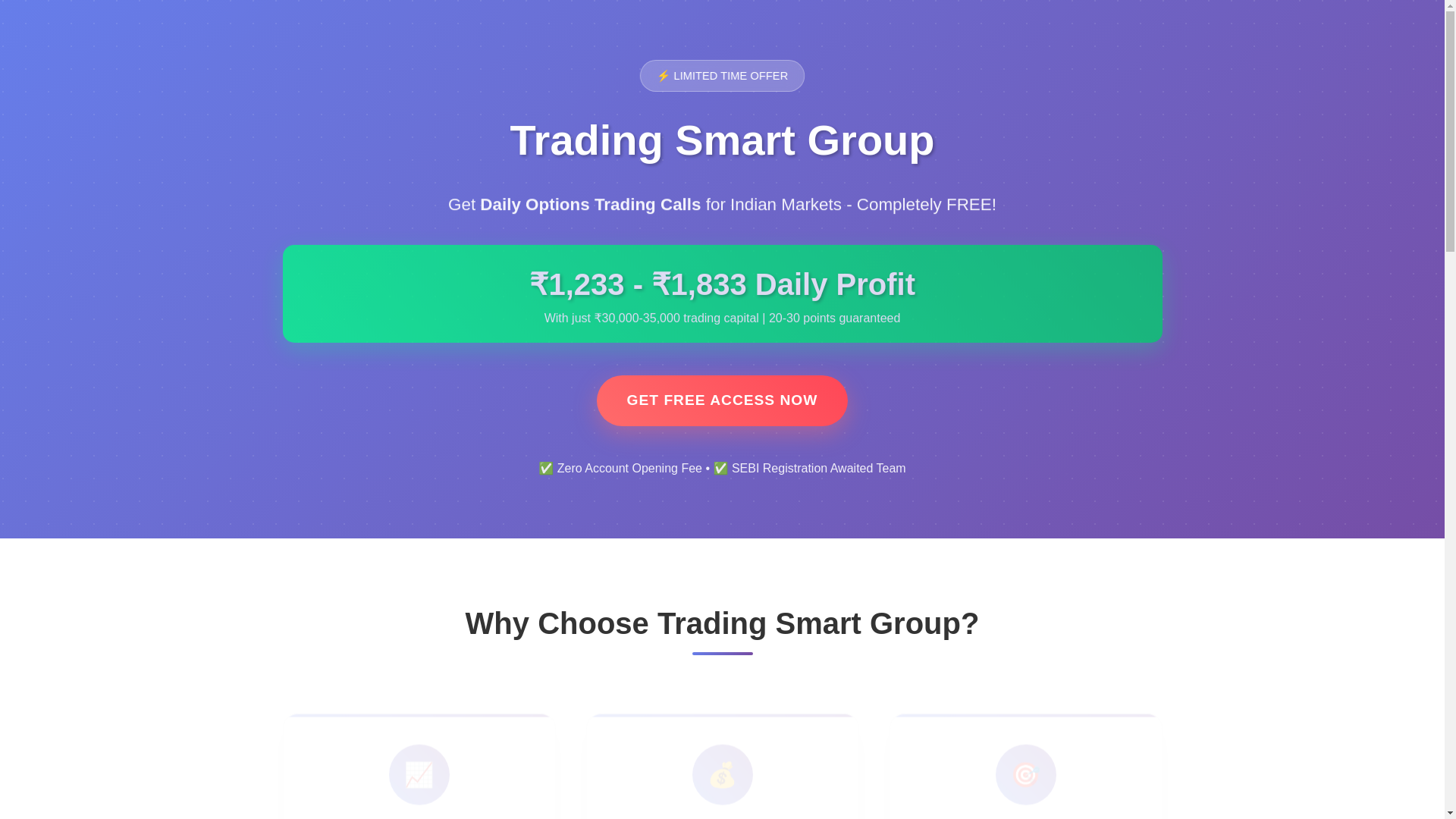 website screenshot of https://tradingsmartgroup.com/