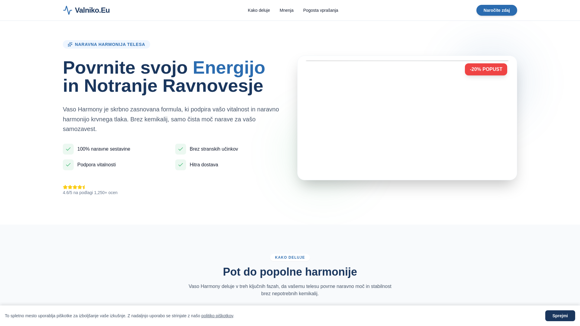 website screenshot of https://valniko.eu/