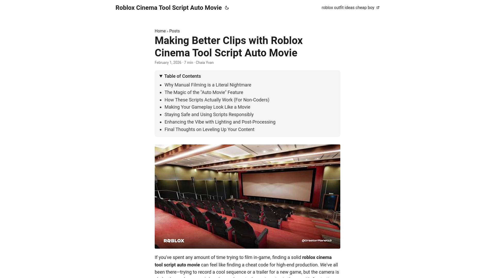 website screenshot of https://roblox-cinema-tool-script-auto-movie.pages.dev/
