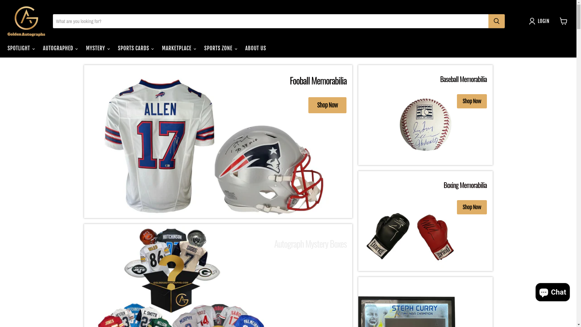 website screenshot of https://autographedmoviememorabilia.com/