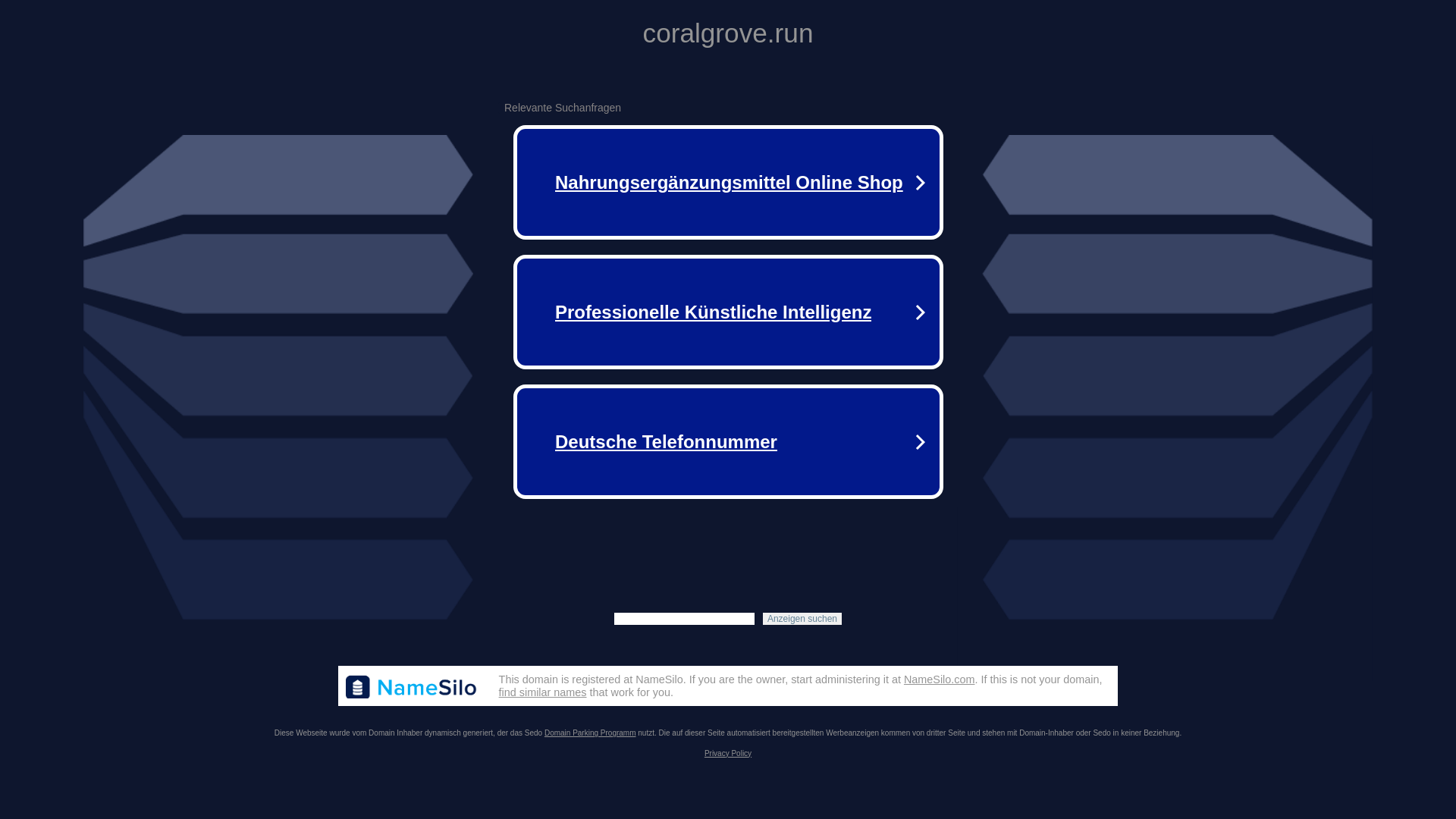 website screenshot of https://coralgrove.run/