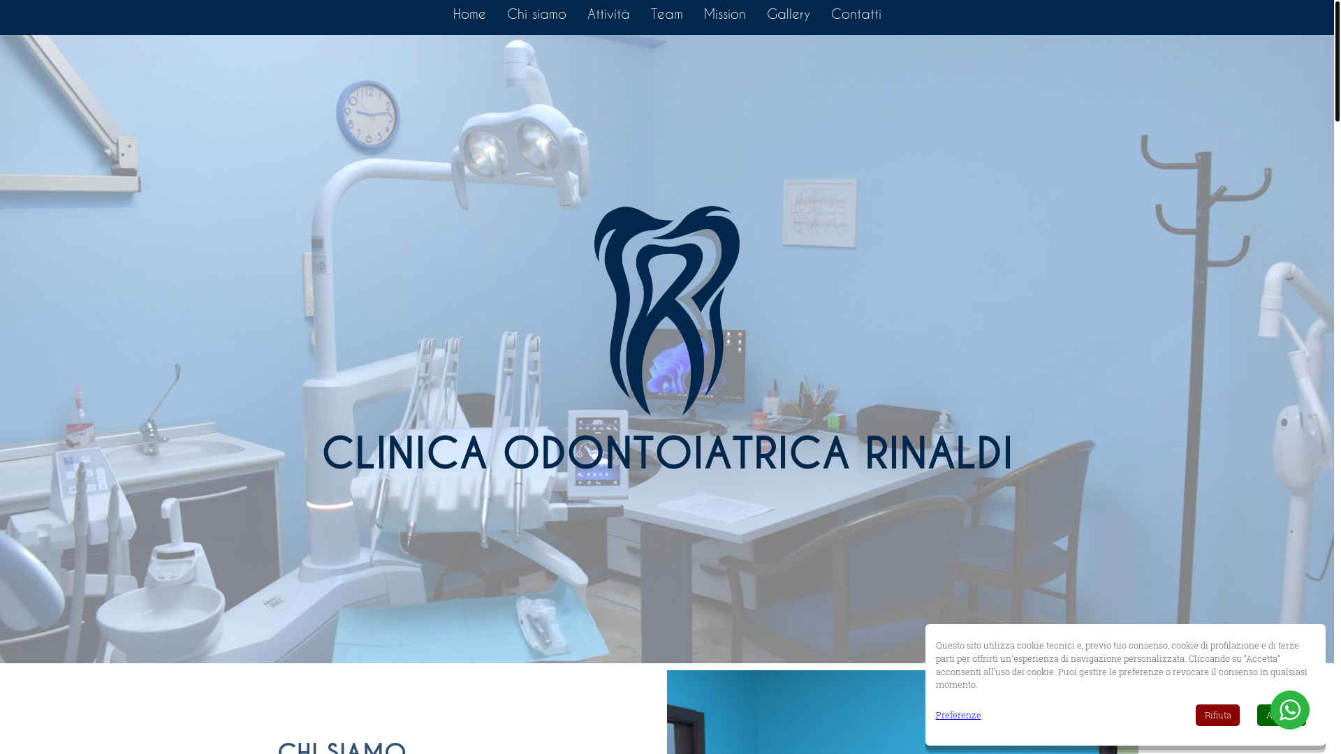 website screenshot of https://clinicaodontoiatricarinaldi.it/