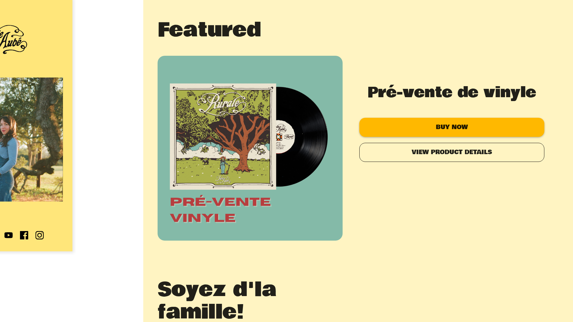 website screenshot of https://julieaube.org/