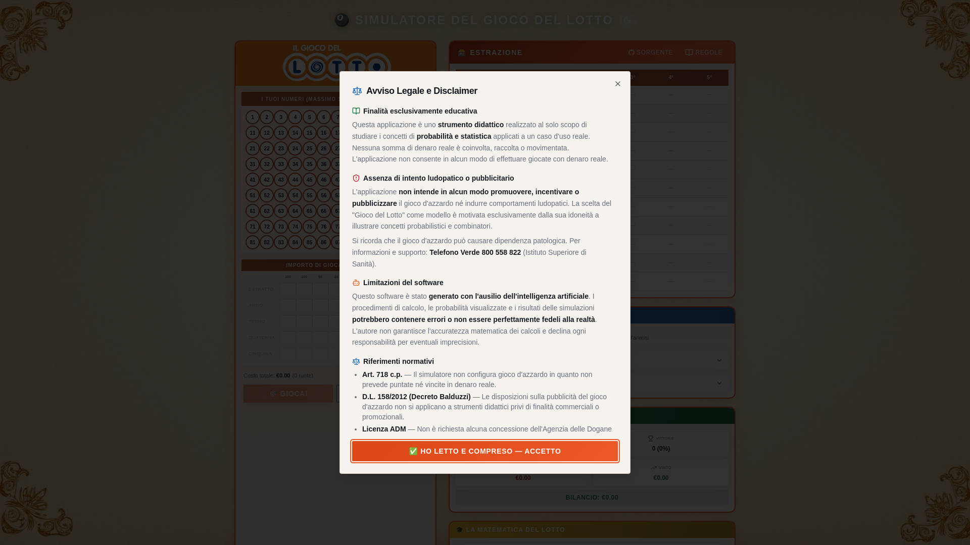 website screenshot of https://giocodellotto.pages.dev/