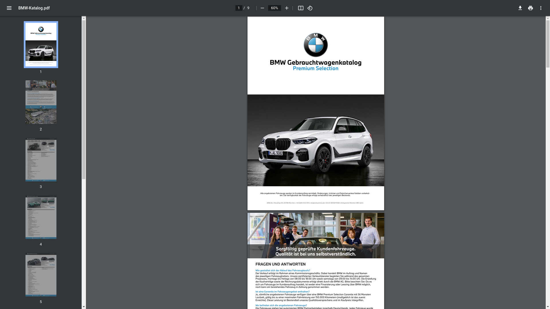 website screenshot of https://bmwkatalog.pages.dev/