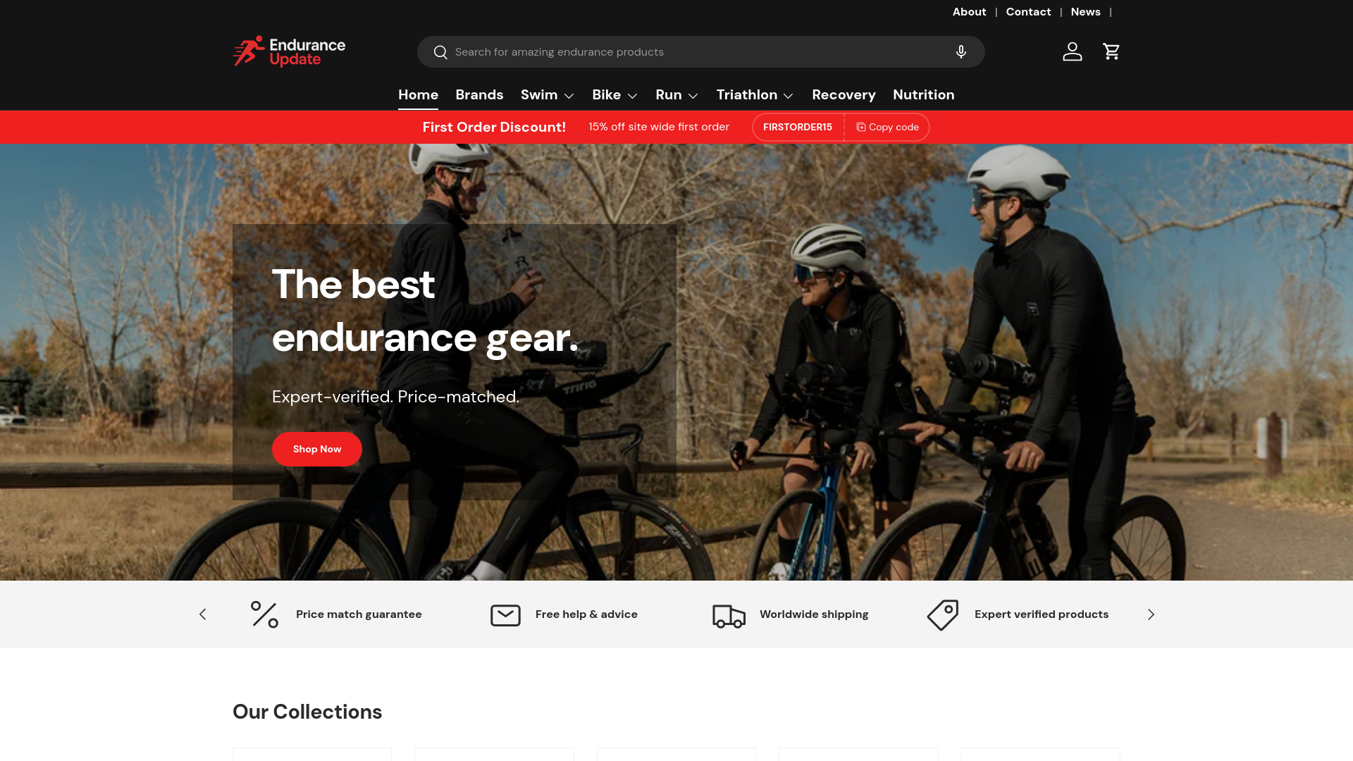 website screenshot of https://runbikeswimshop.com/