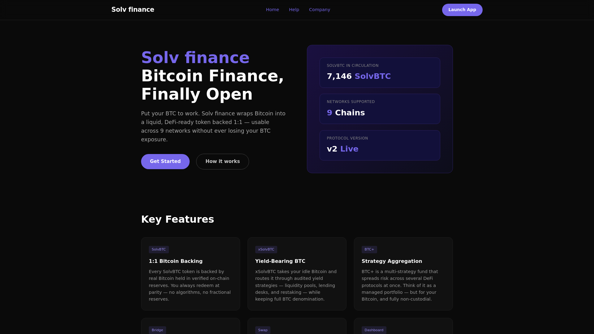 website screenshot of https://solvfinance.org