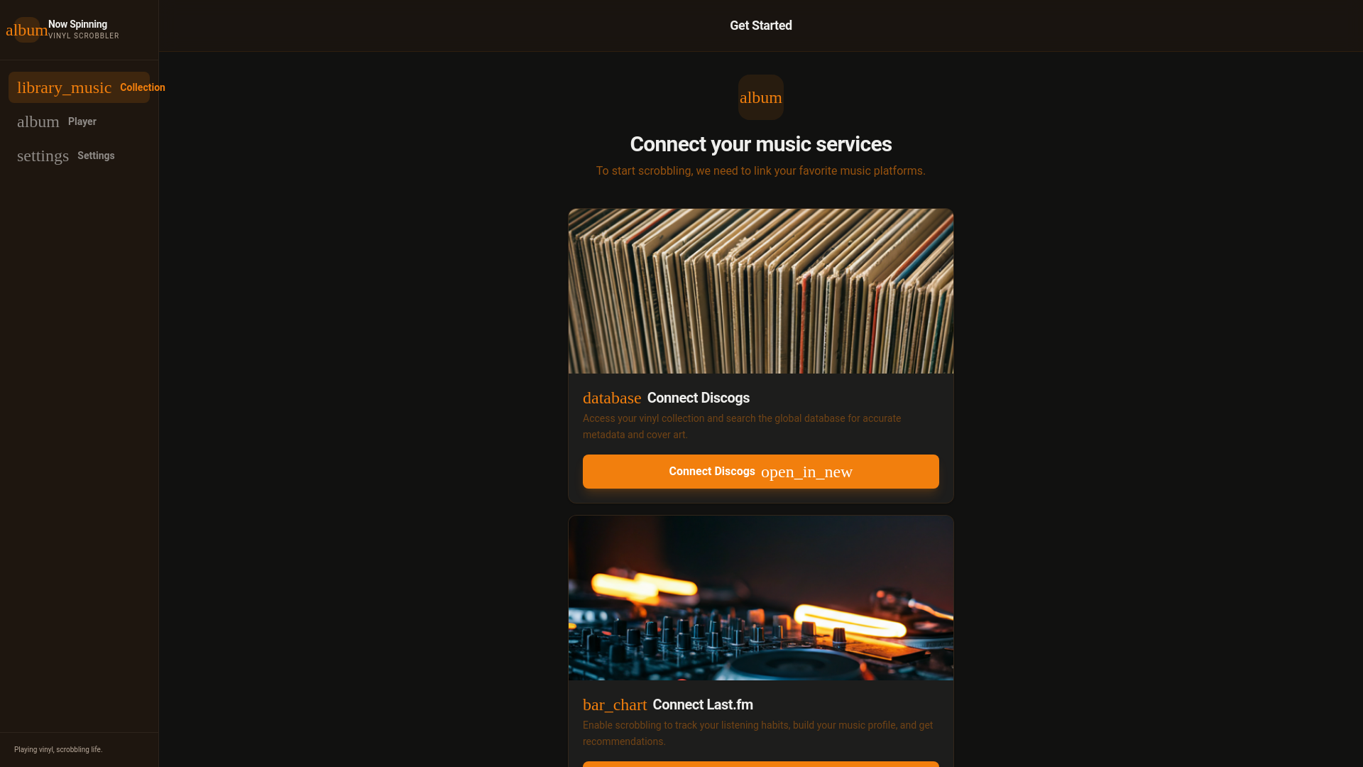website screenshot of https://now-spinning.pages.dev/