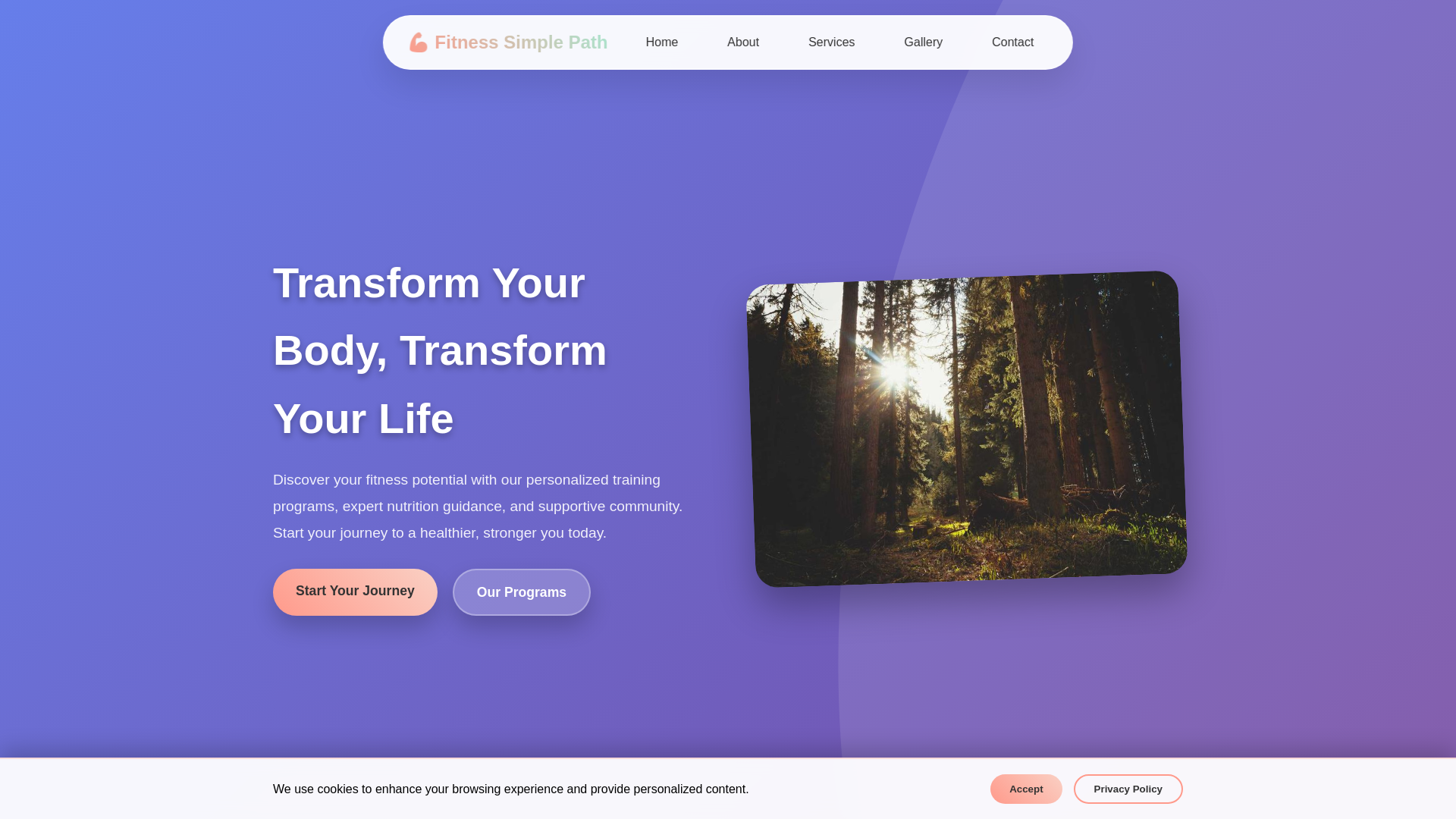 website screenshot of https://fitnesssimplepath.click/