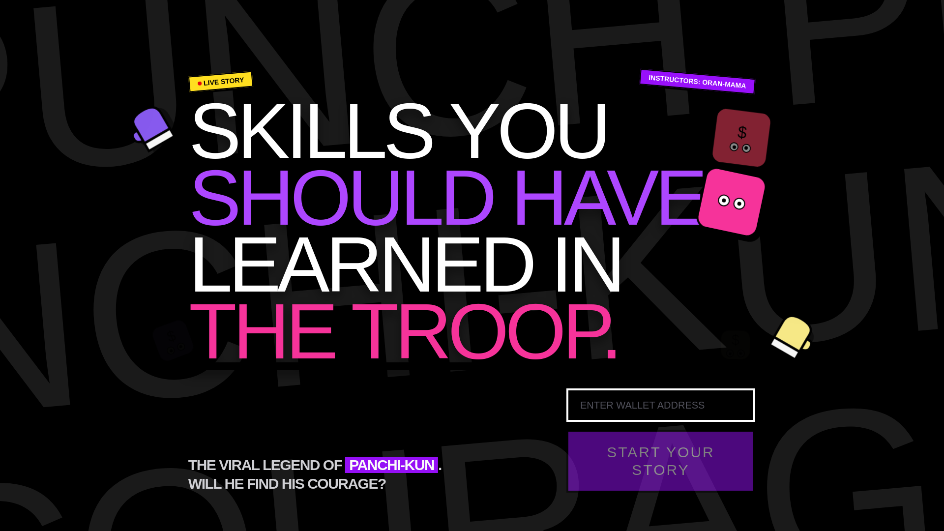 website screenshot of https://punchkun.fun/