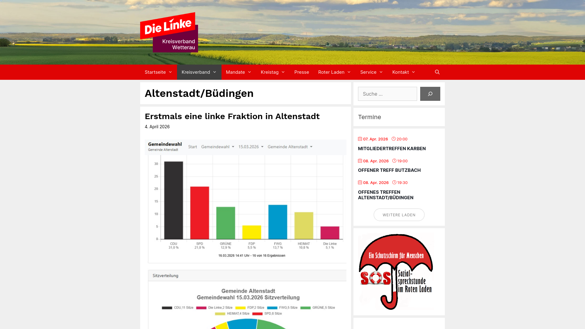 website screenshot of https://die-linke-altenstadt.de/