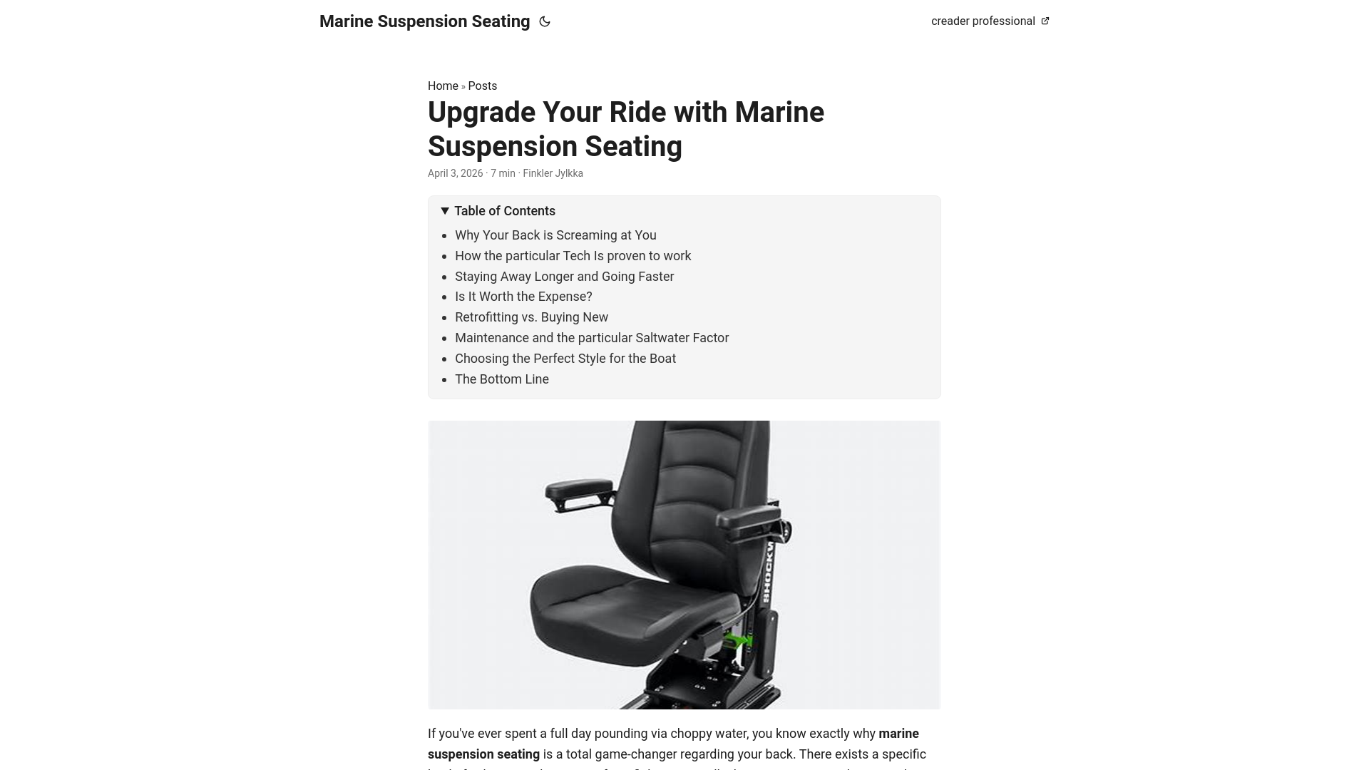 website screenshot of https://marine-suspension-seating.pages.dev/