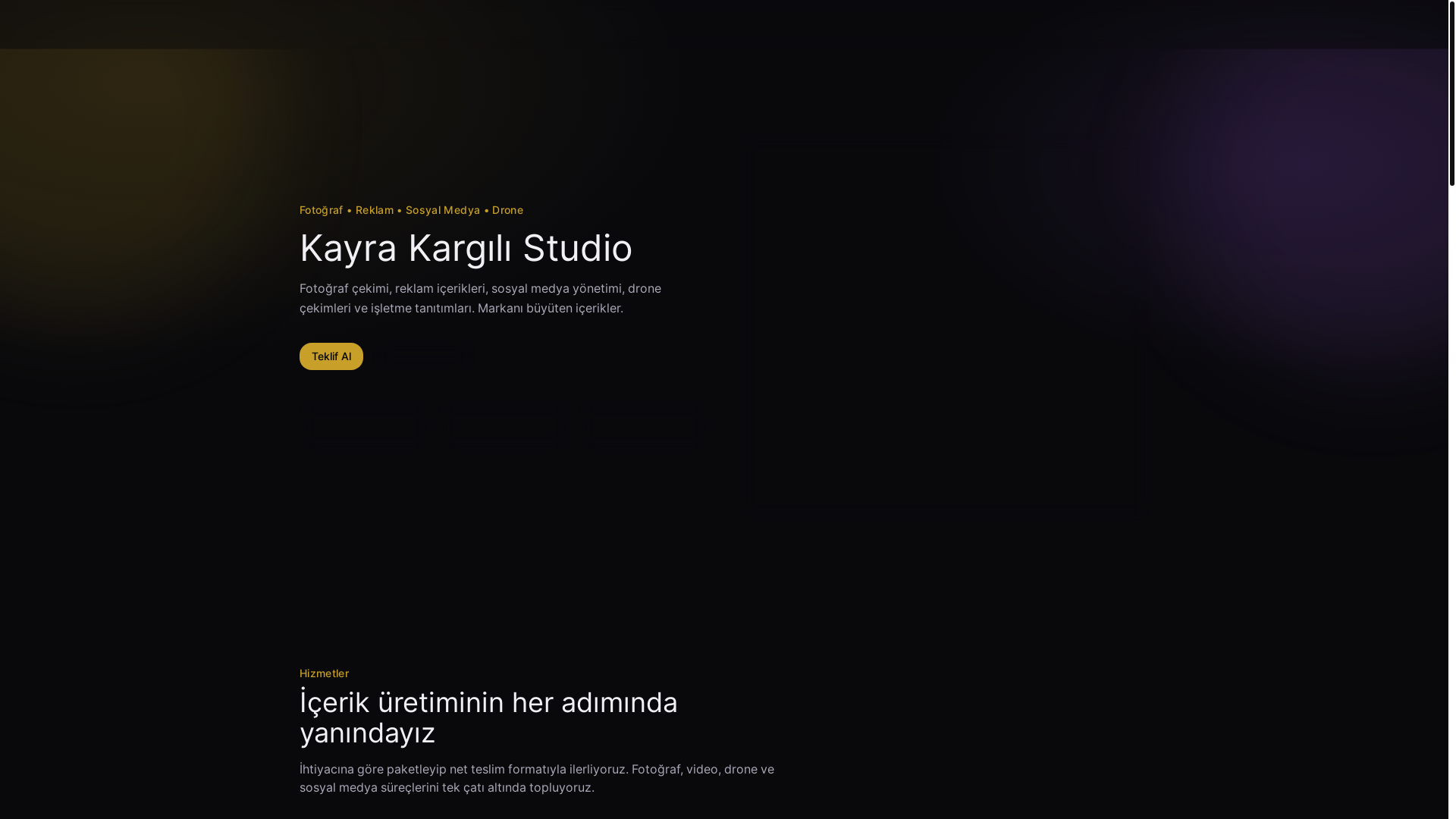 website screenshot of https://kayrakargilistudio.com/