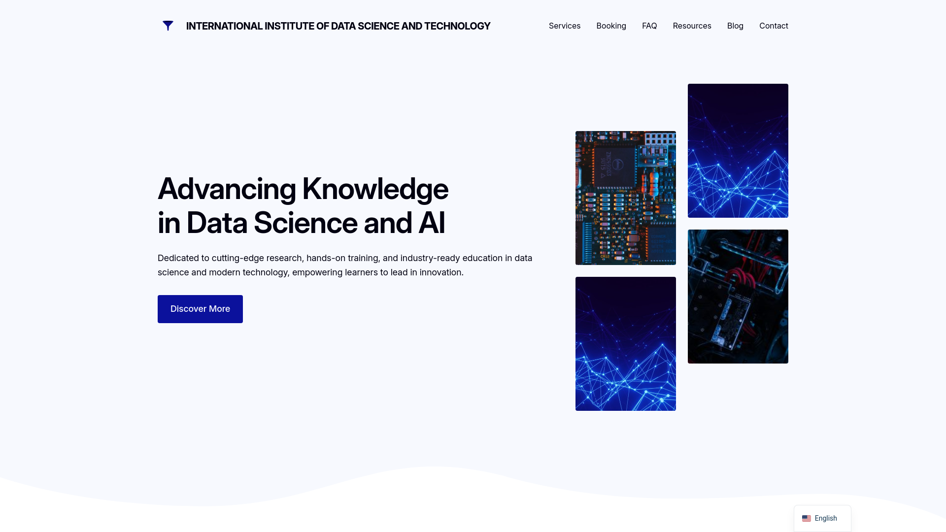 website screenshot of https://datascienceandtech.com/