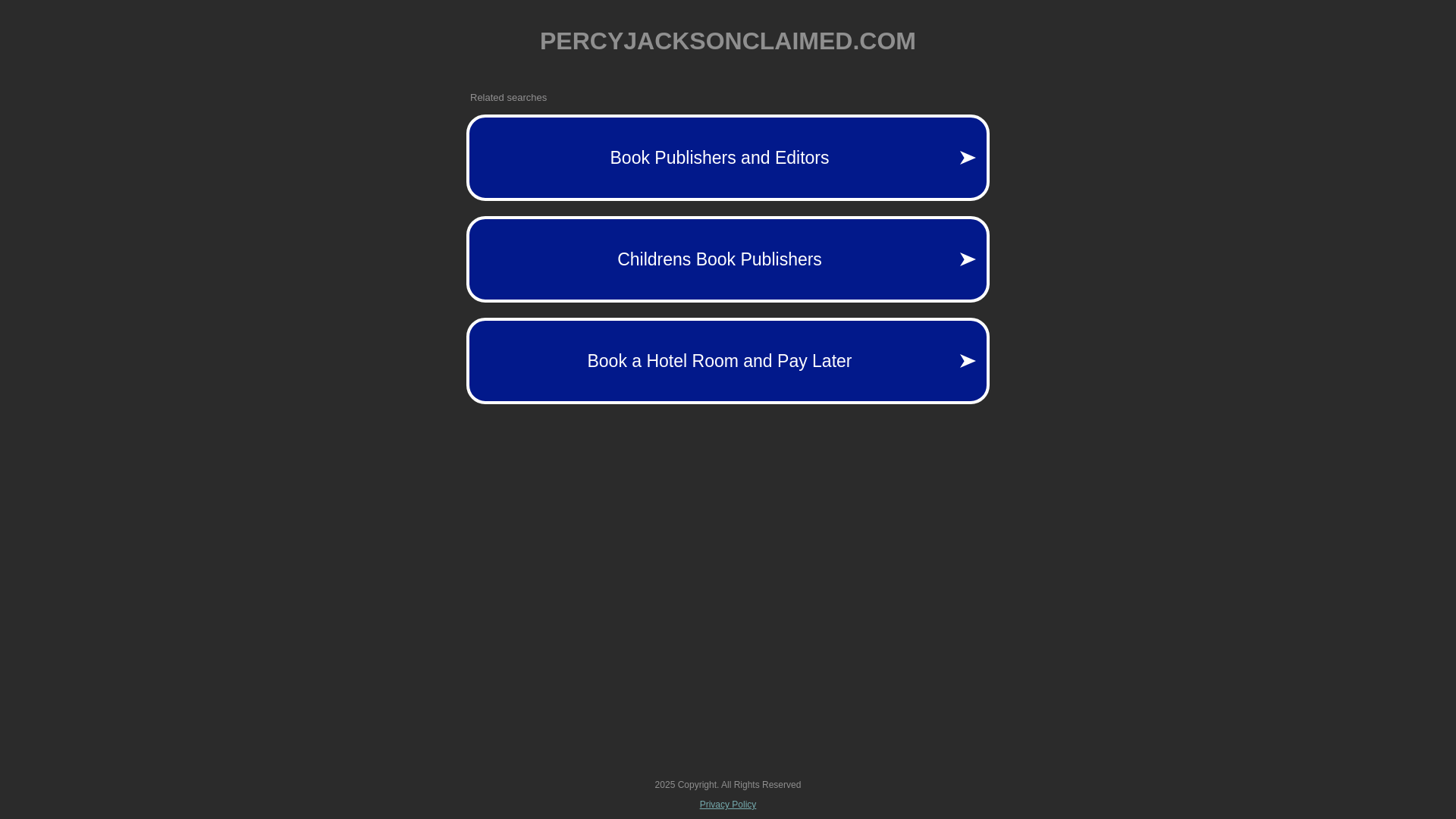 website screenshot of https://percyjacksonclaimed.com/