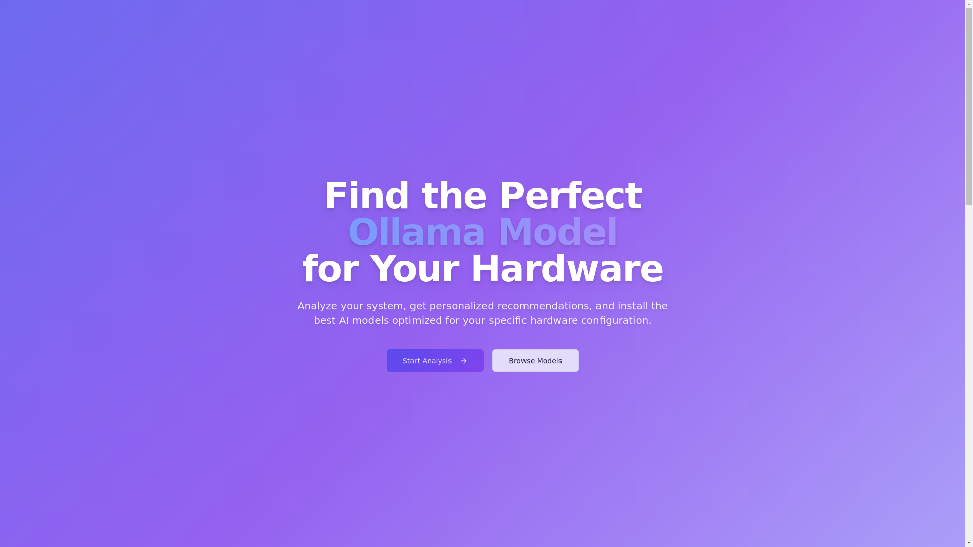website screenshot of https://ollamalyzer.com/