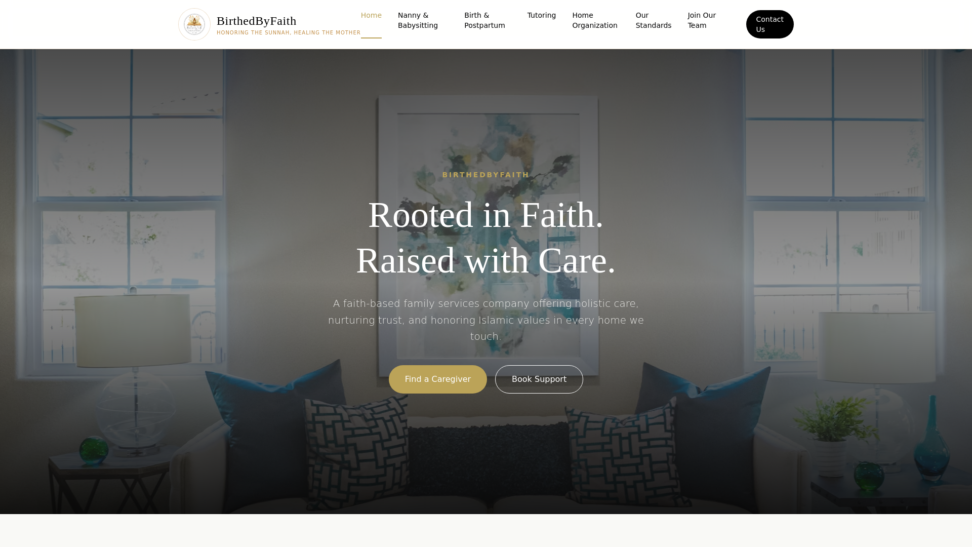 website screenshot of https://birthedbyfaith.com/
