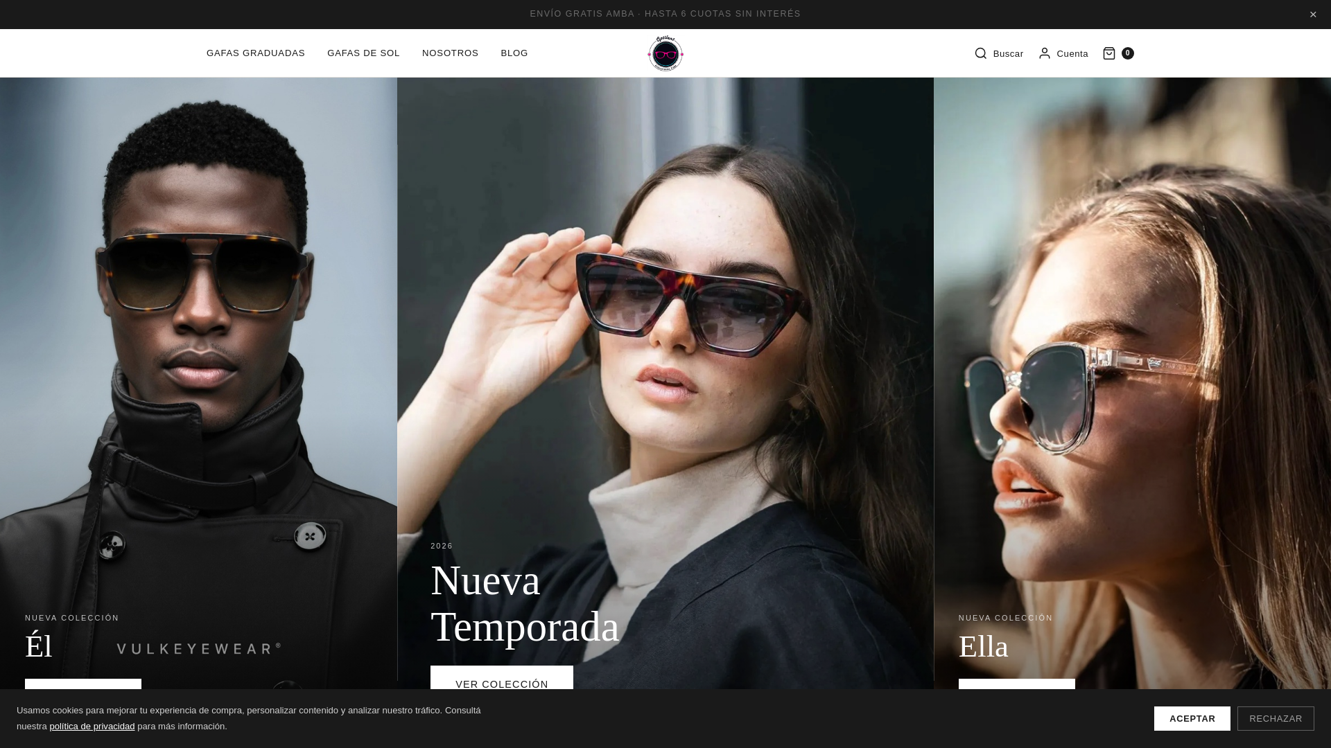 website screenshot of https://optilentonline.com.ar