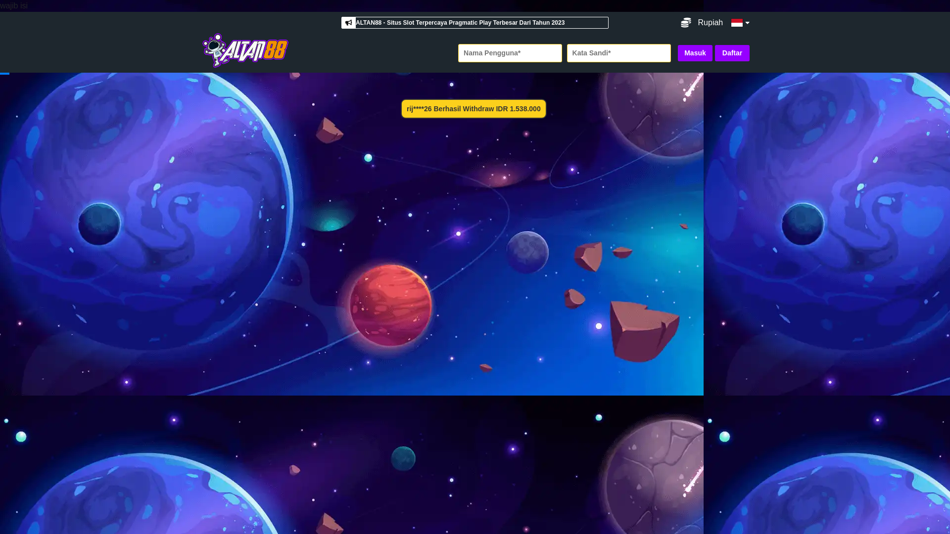 website screenshot of https://altan88ab.id/