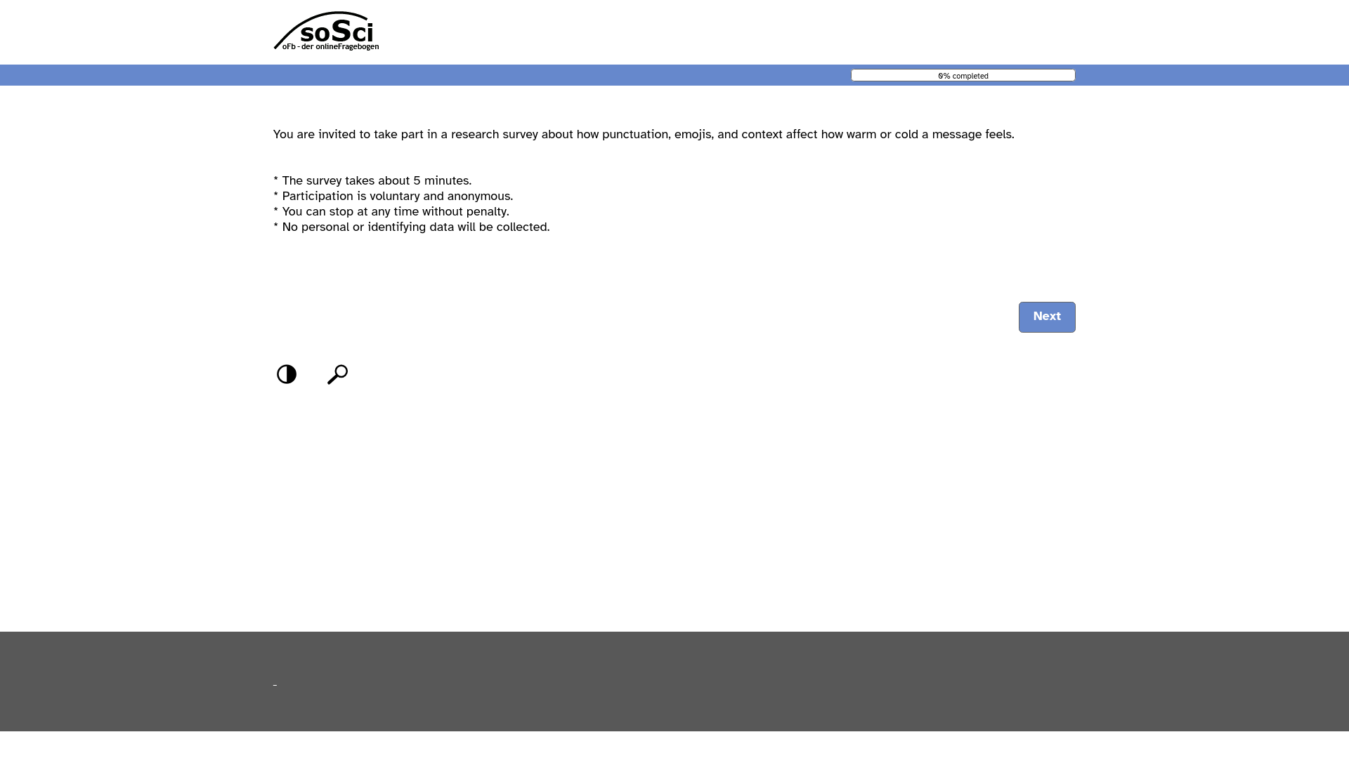 website screenshot of https://www.soscisurvey.de/digitalwarmth/