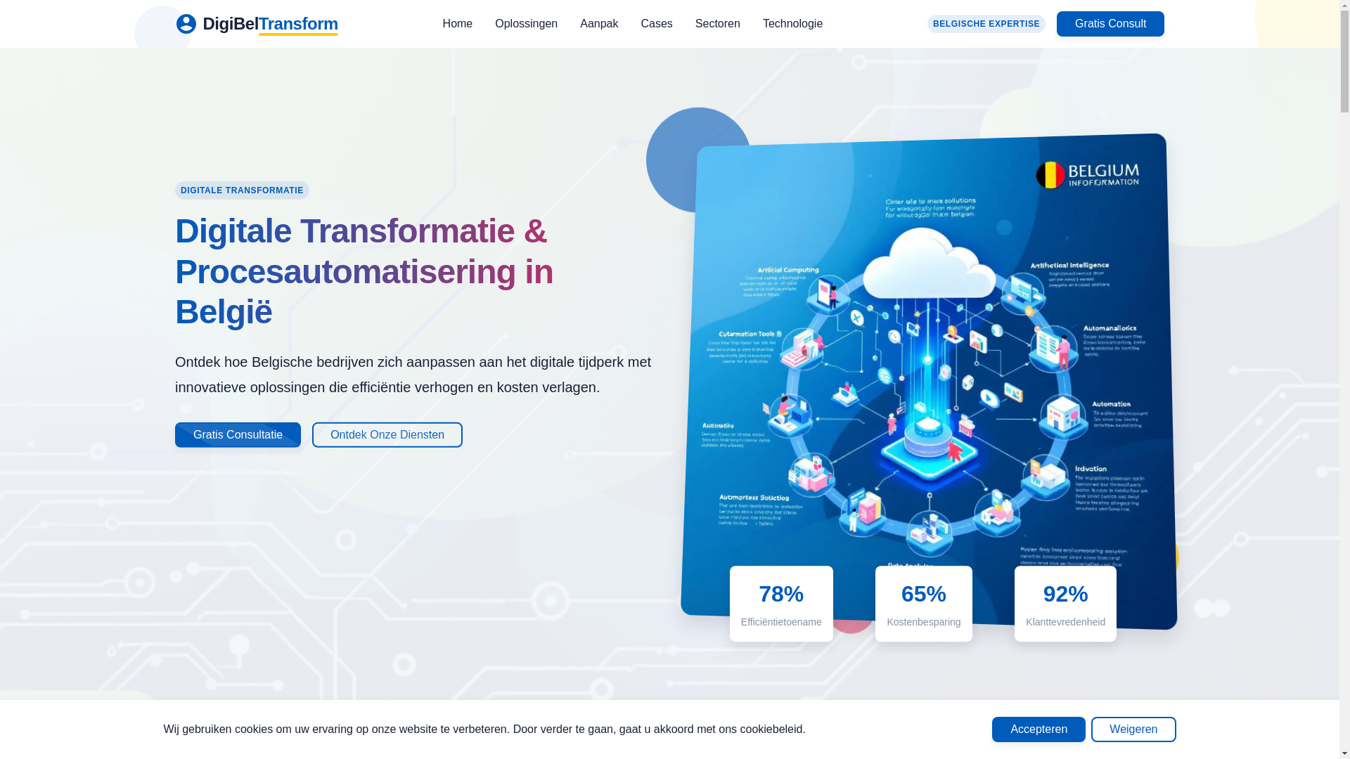 website screenshot of https://digibeltransform.com/