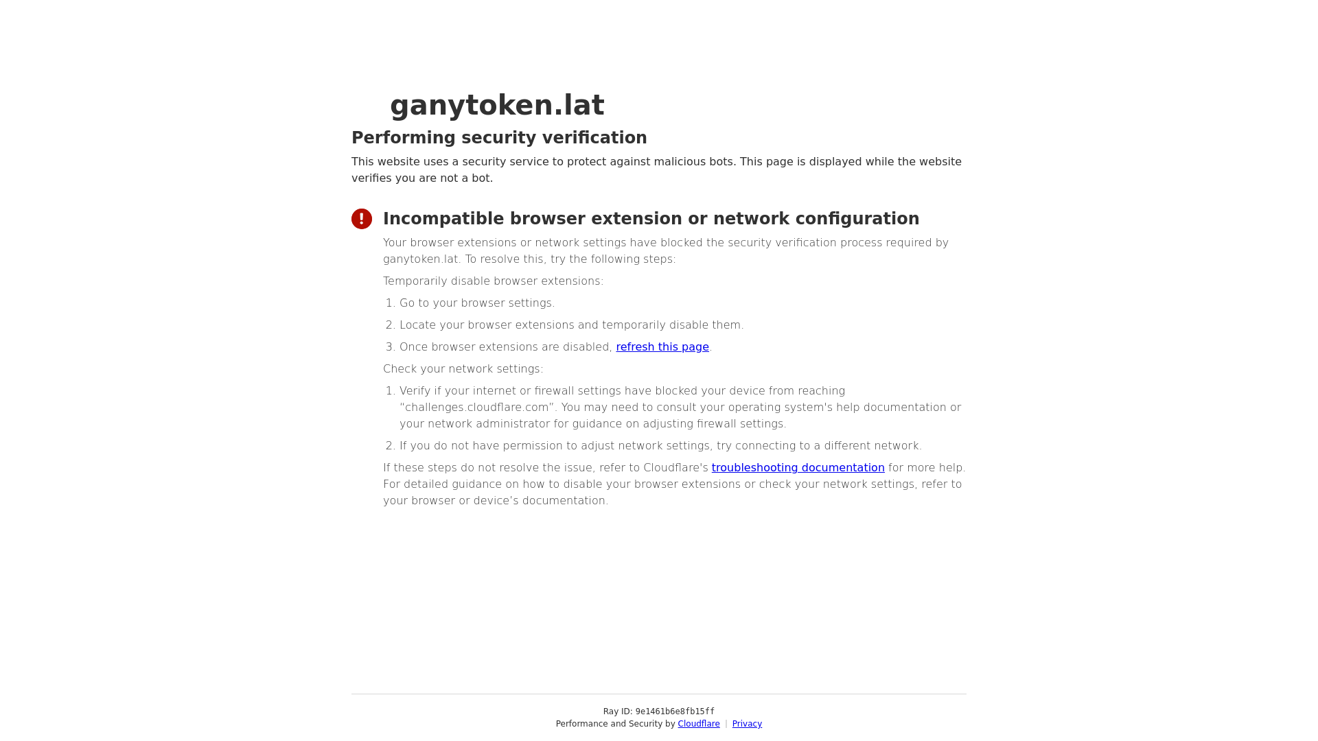 website screenshot of https://ganytoken.lat/