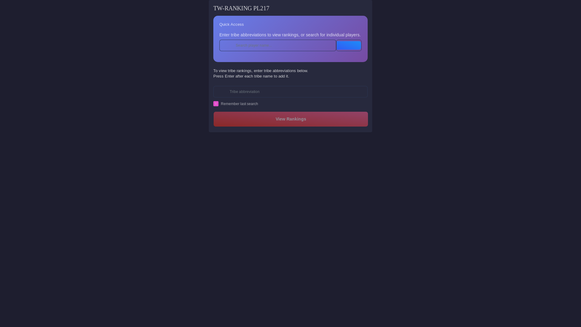 website screenshot of https://twranking.pl/
