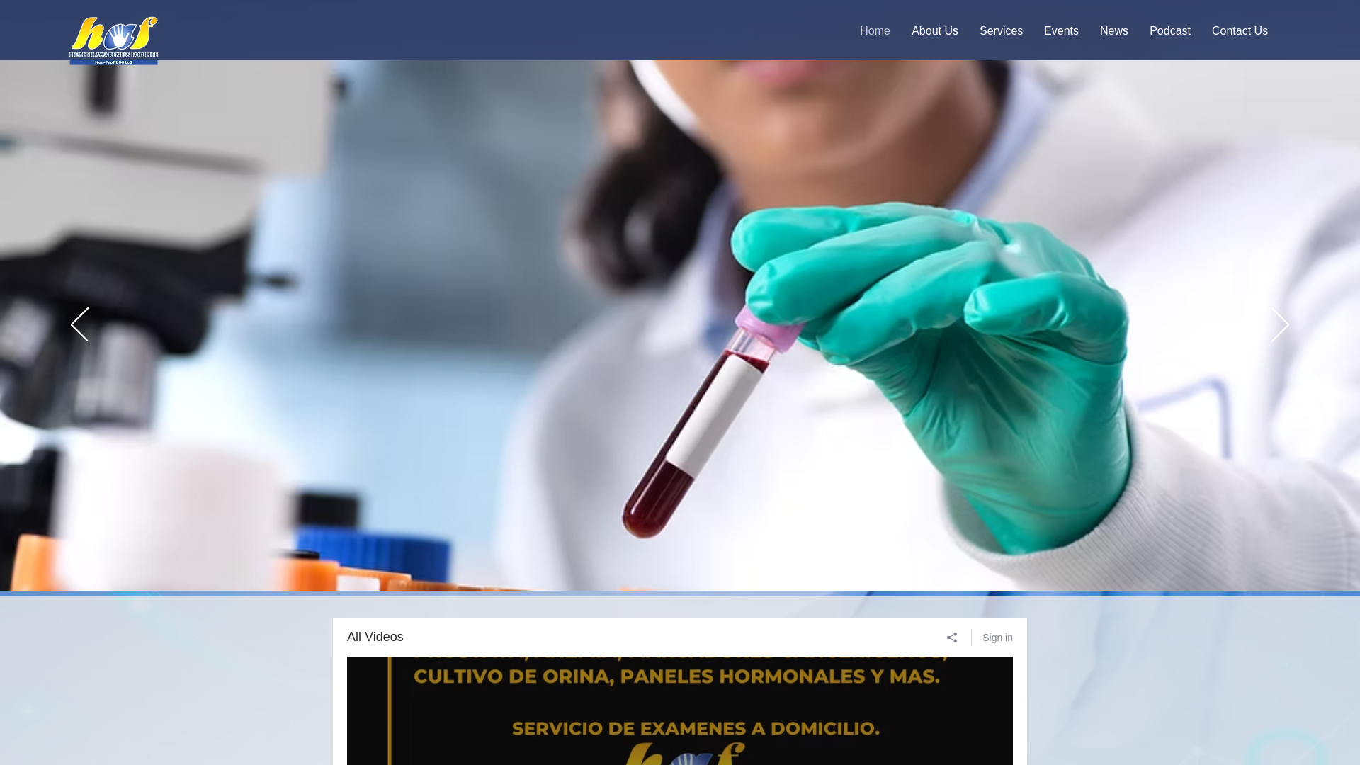 website screenshot of https://hafoundationfl.org/