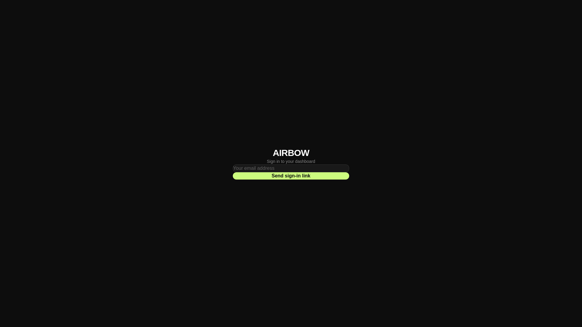 website screenshot of https://airbow-dashboard.pages.dev/
