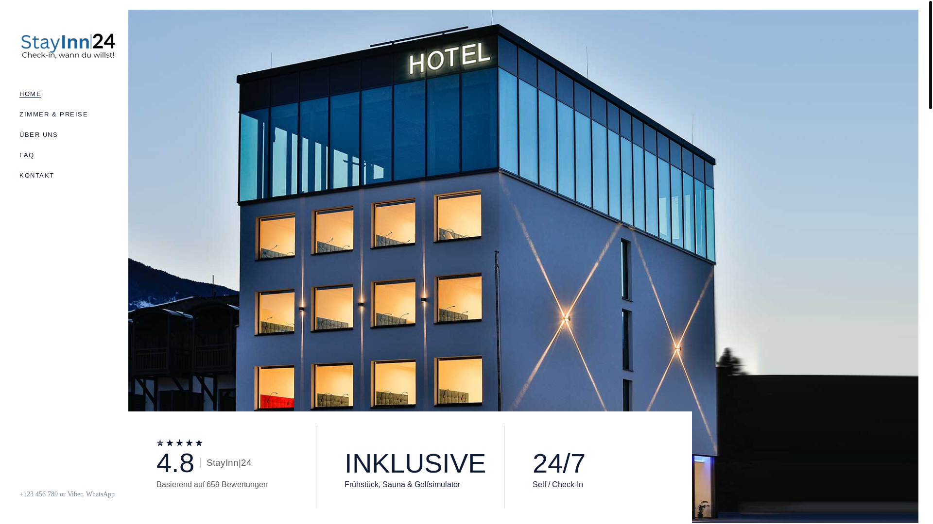 website screenshot of https://stayinn24.de/