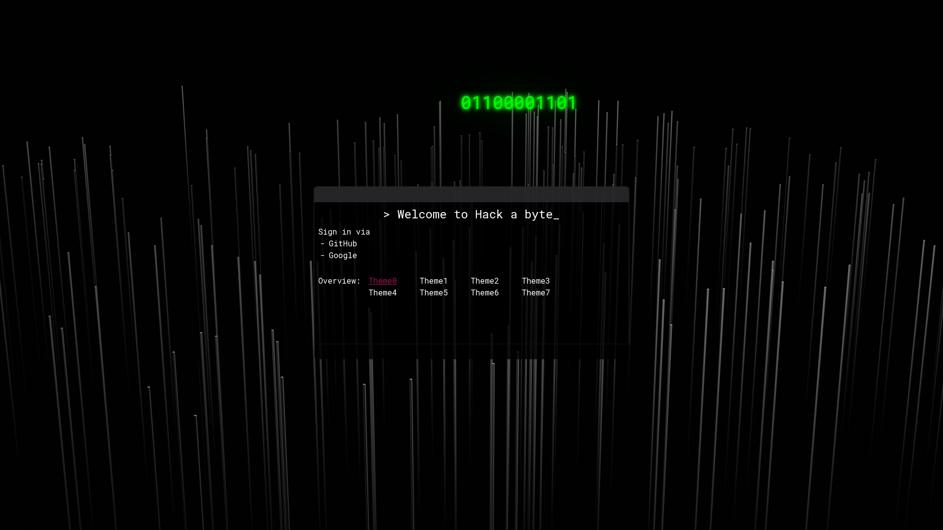 website screenshot of https://hackabyte.games/