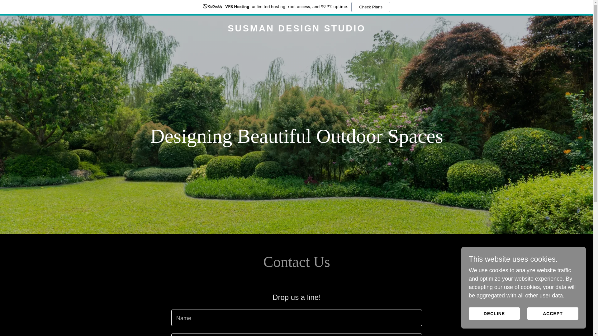 website screenshot of https://susmandesignstudio.com/