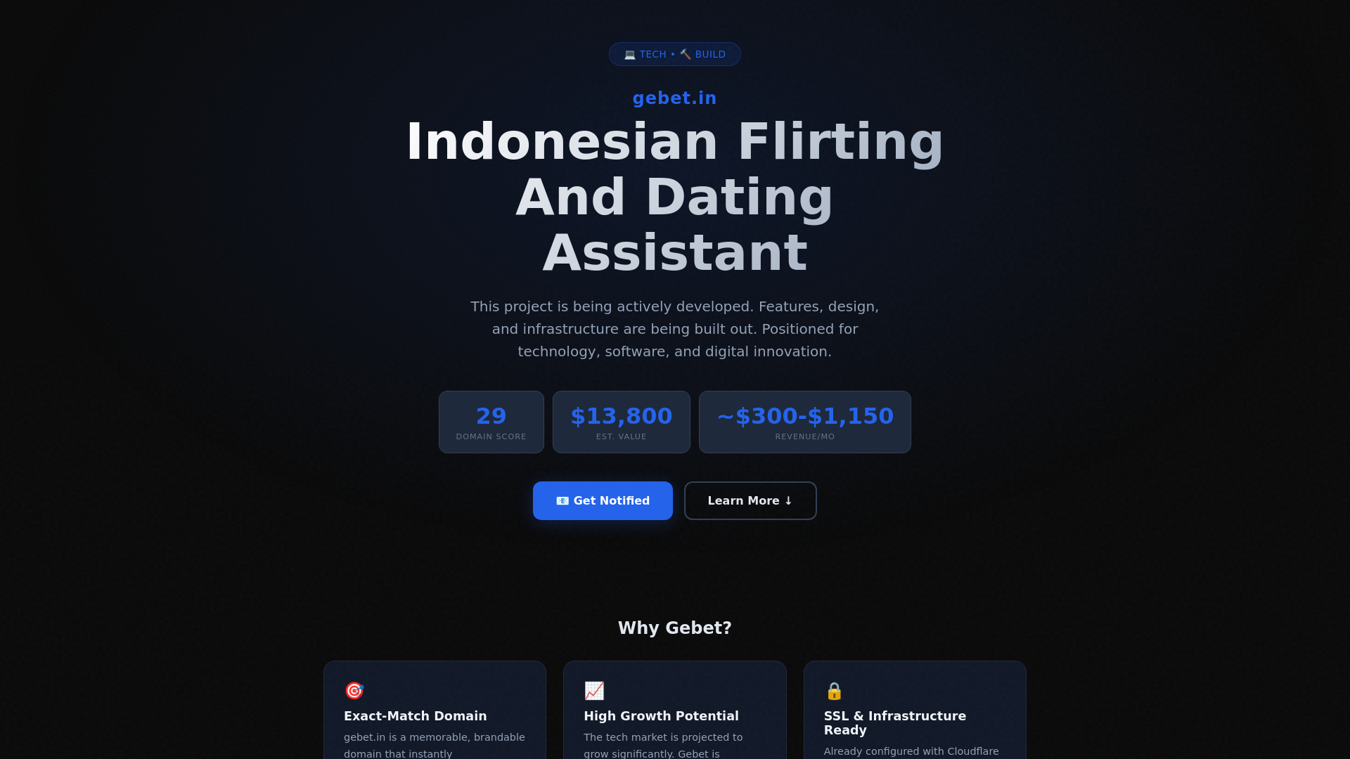 website screenshot of https://gebet.in