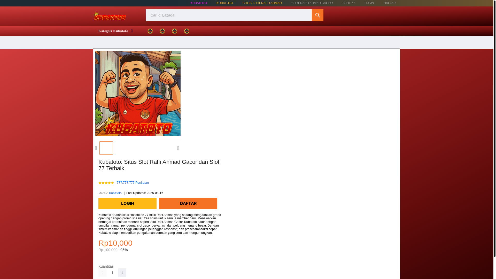 website screenshot of https://ext-lp-slot-raffi-ahmad.pages.dev/