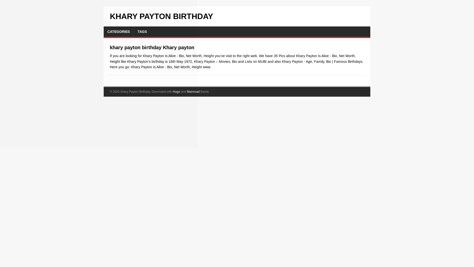 website screenshot of https://khary-payton-birthday.pages.dev/
