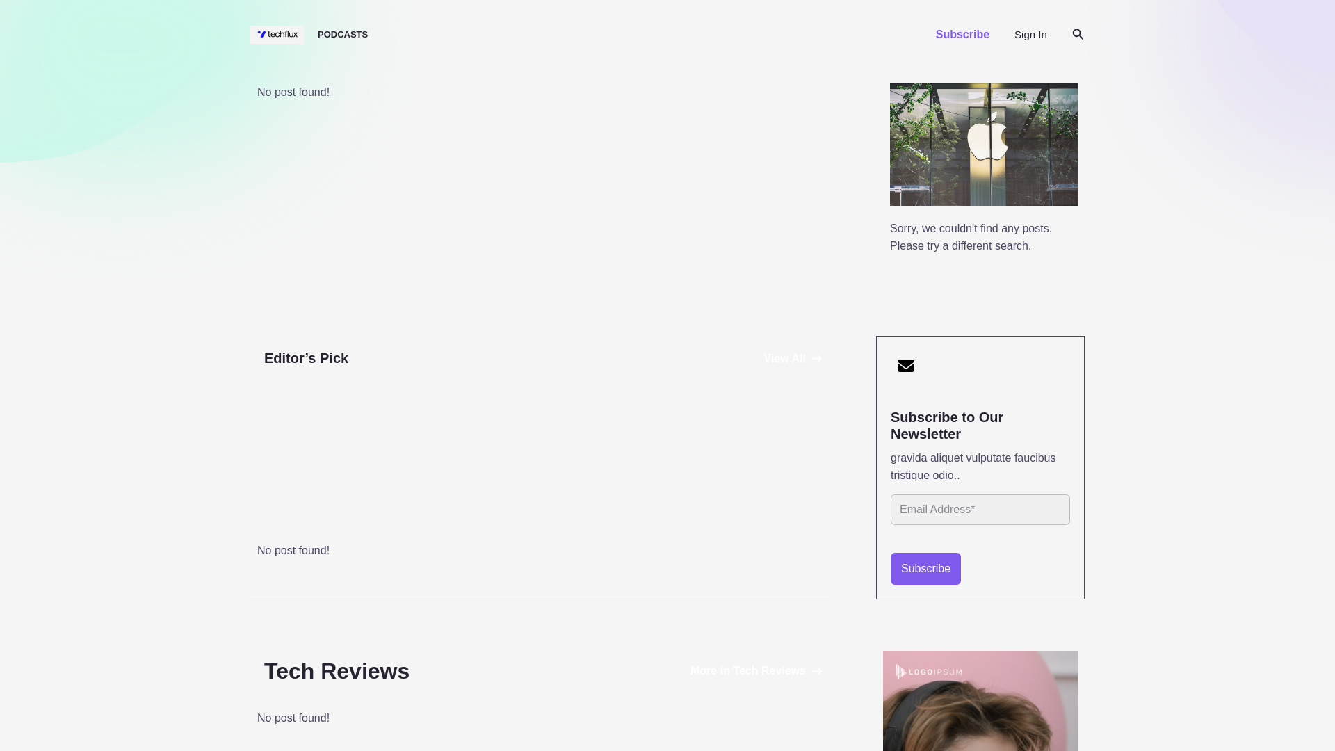 website screenshot of https://techflux.pl