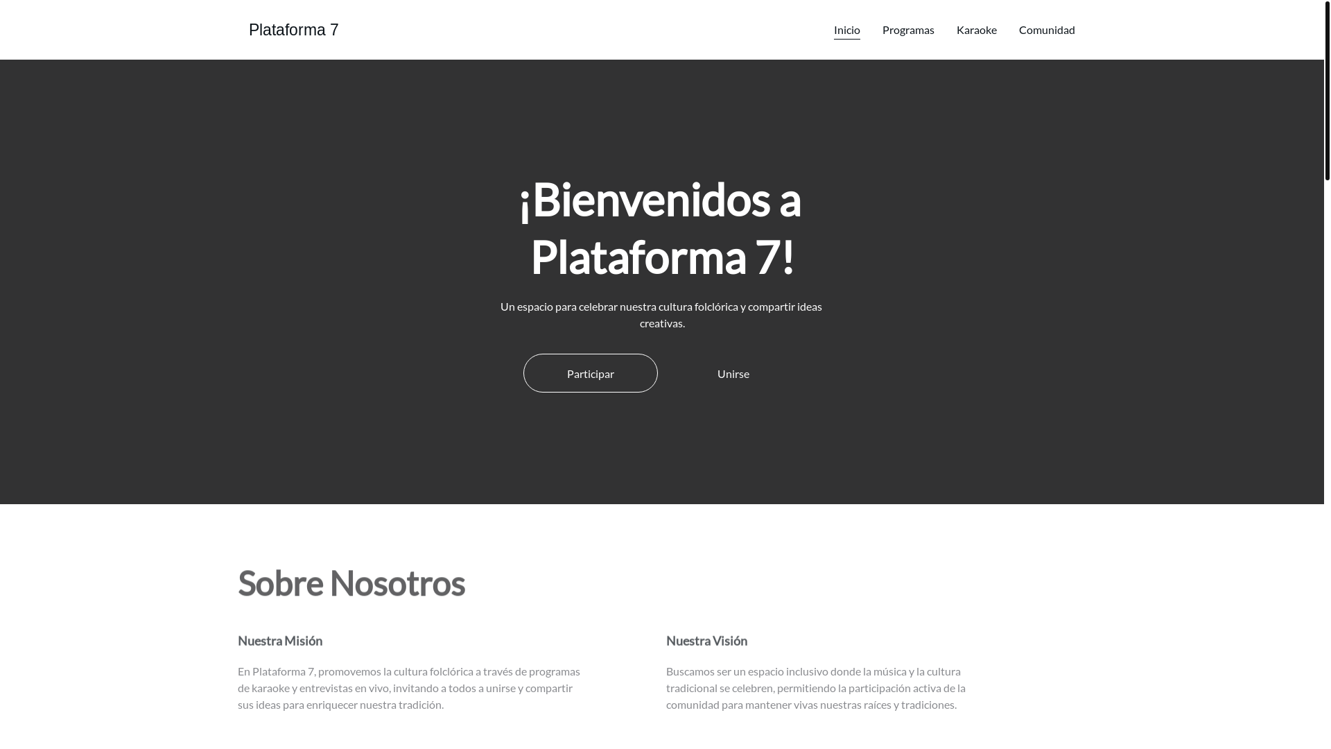 website screenshot of https://plataforma7.com.ar/