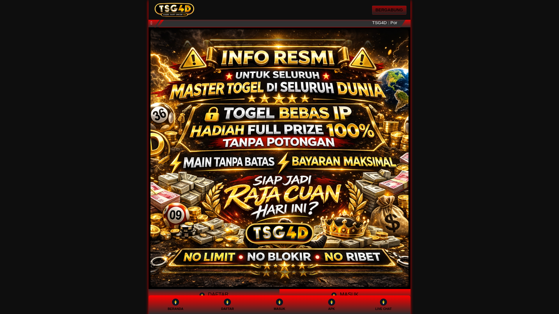 website screenshot of https://tsg4dslot-org.pages.dev/