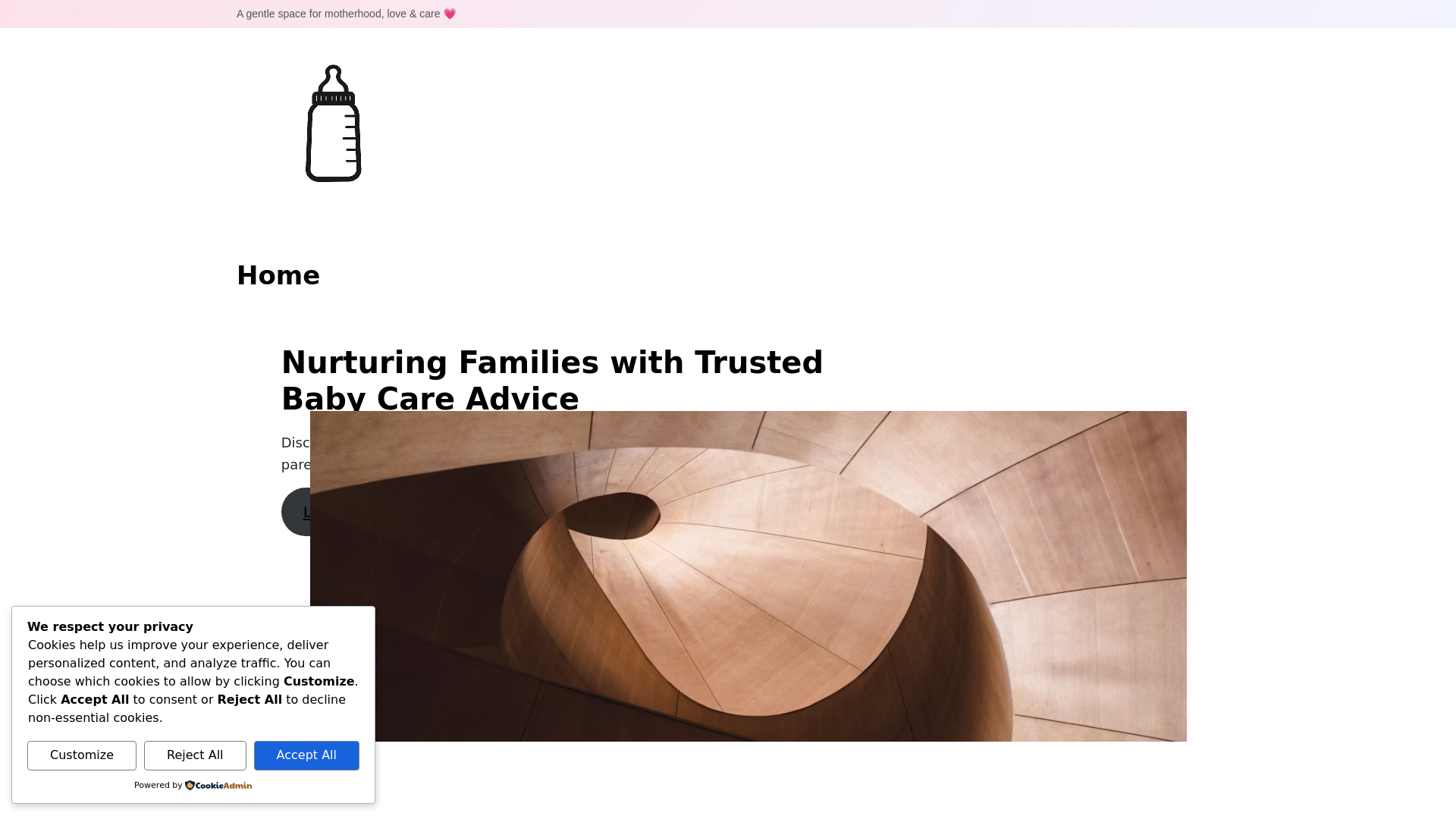 website screenshot of https://tinycaretips.com/