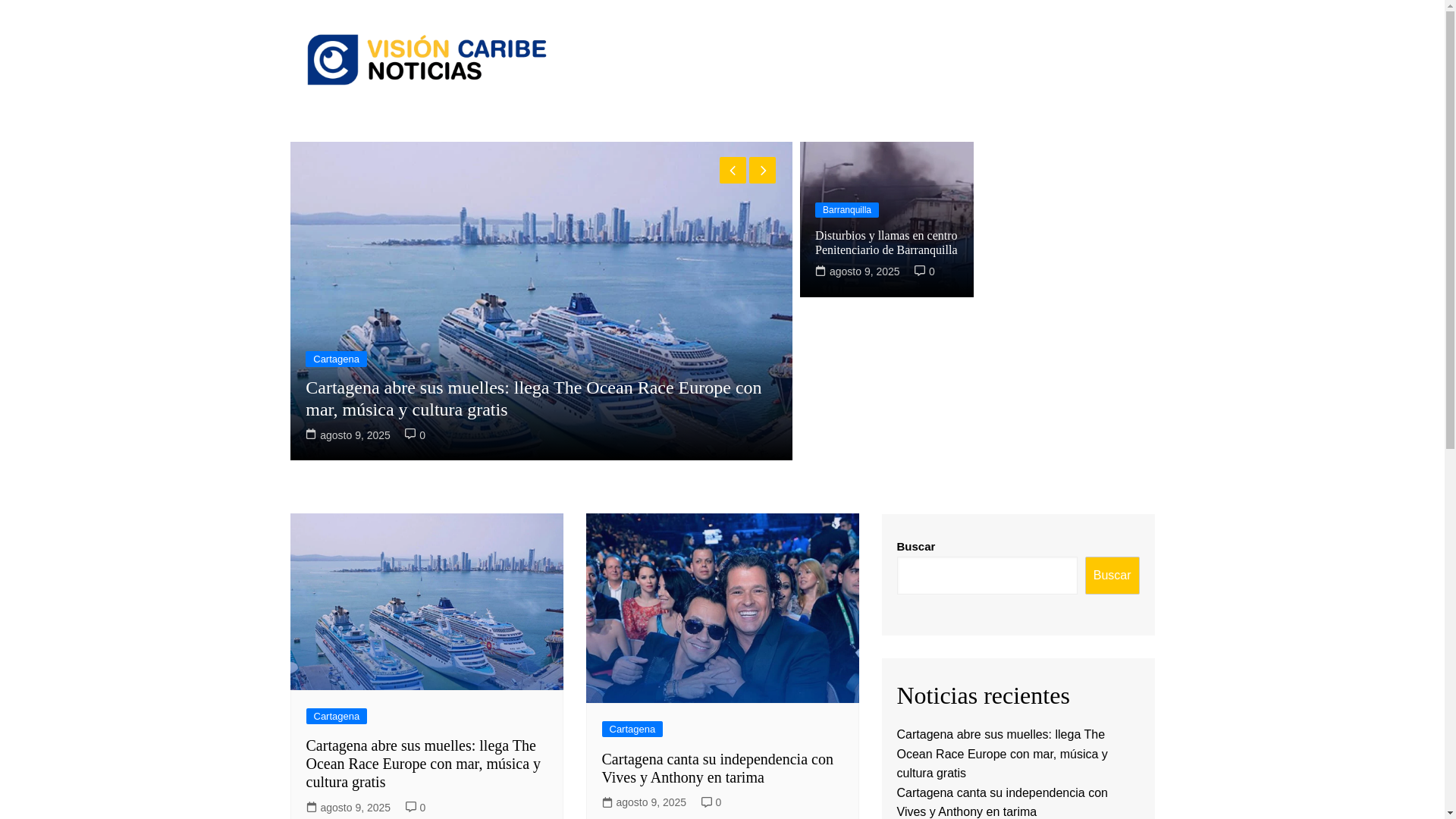 website screenshot of https://visioncaribenoticias.com/