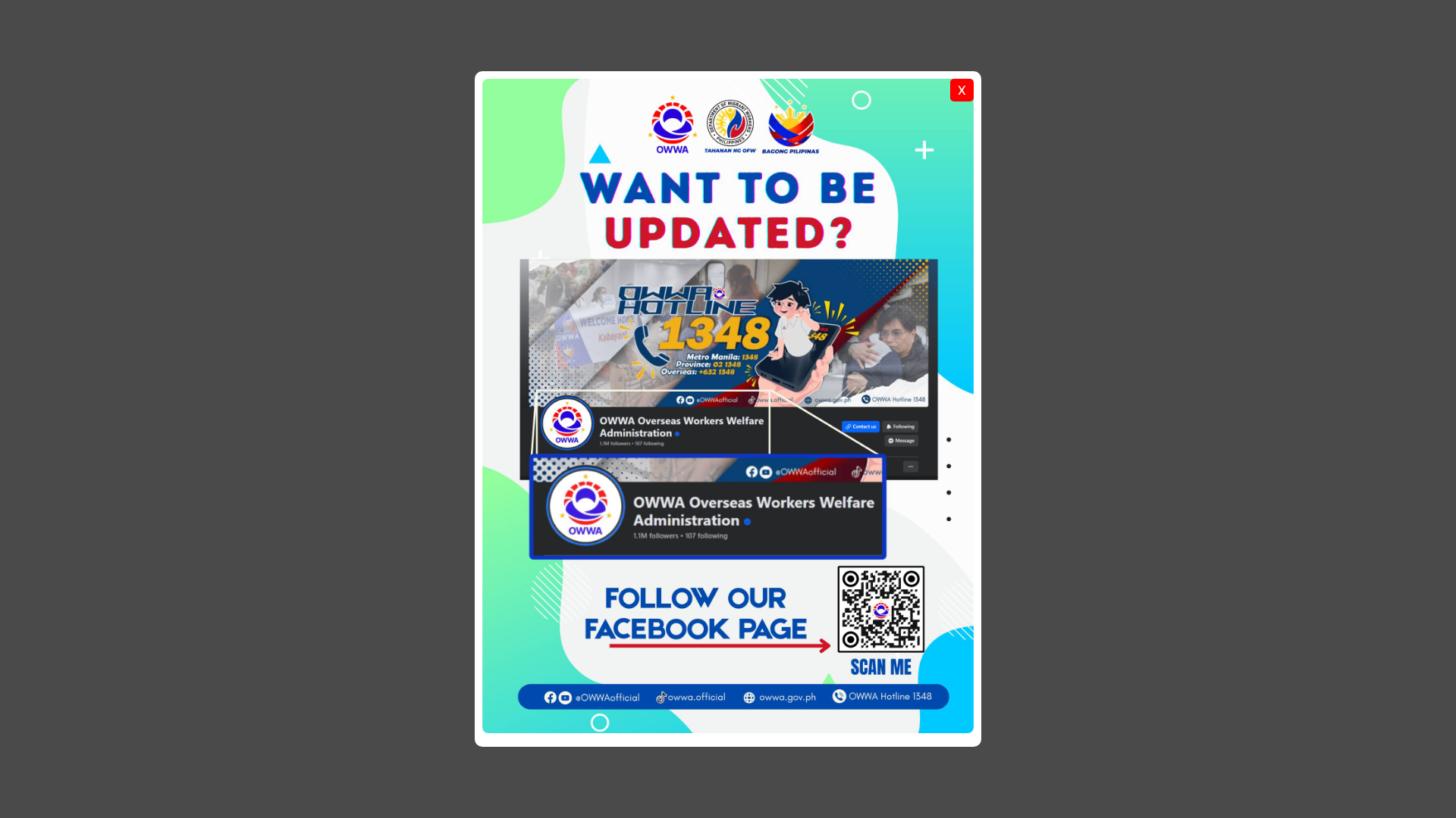 website screenshot of https://ksaecard.owwa.gov.ph/applicationSent.php