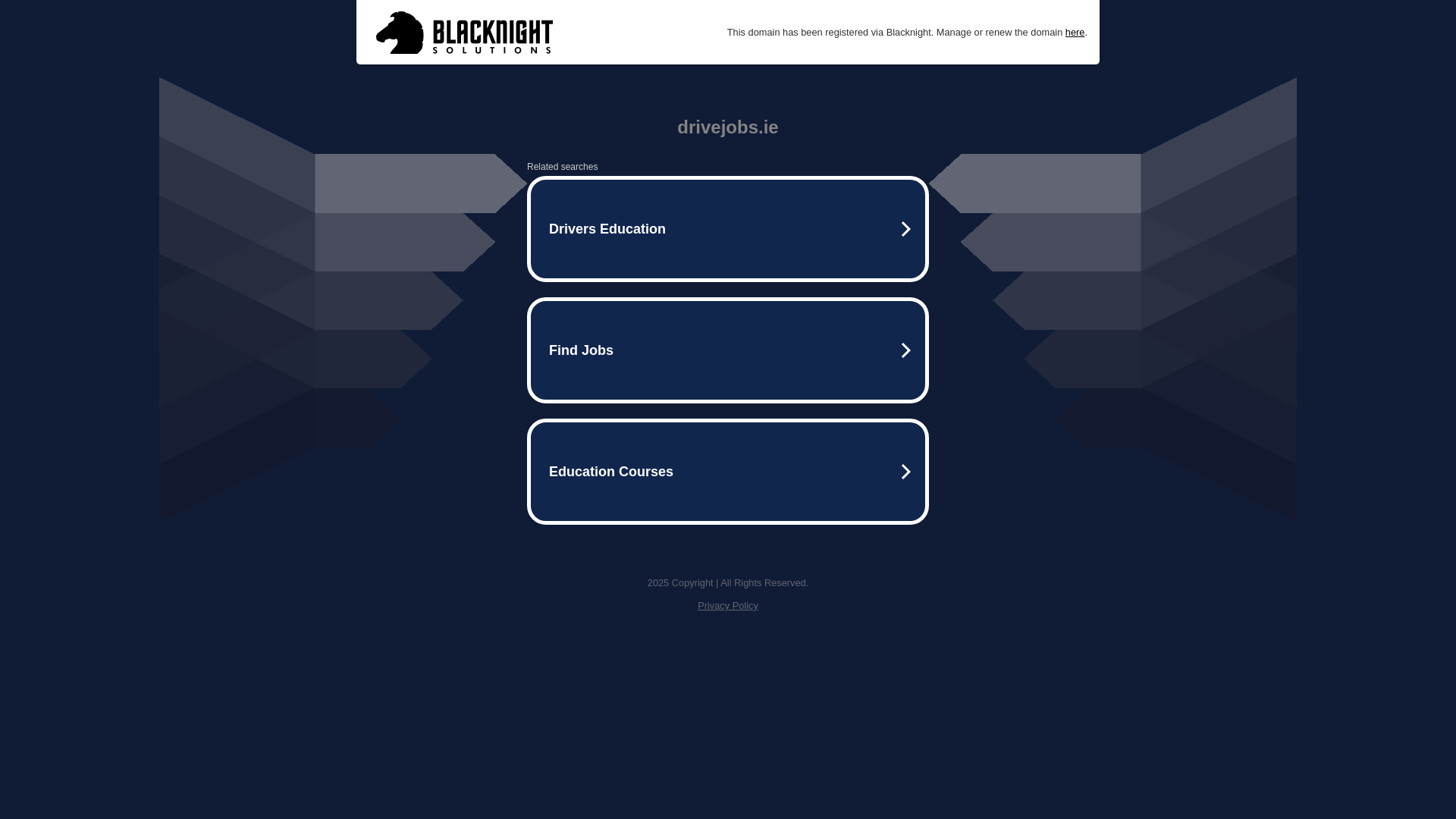 website screenshot of https://drivejobs.ie/