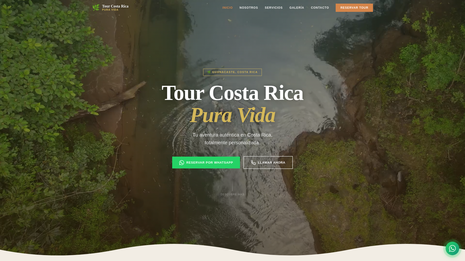 website screenshot of https://tour-costa-rica-pura-vida.pages.dev/