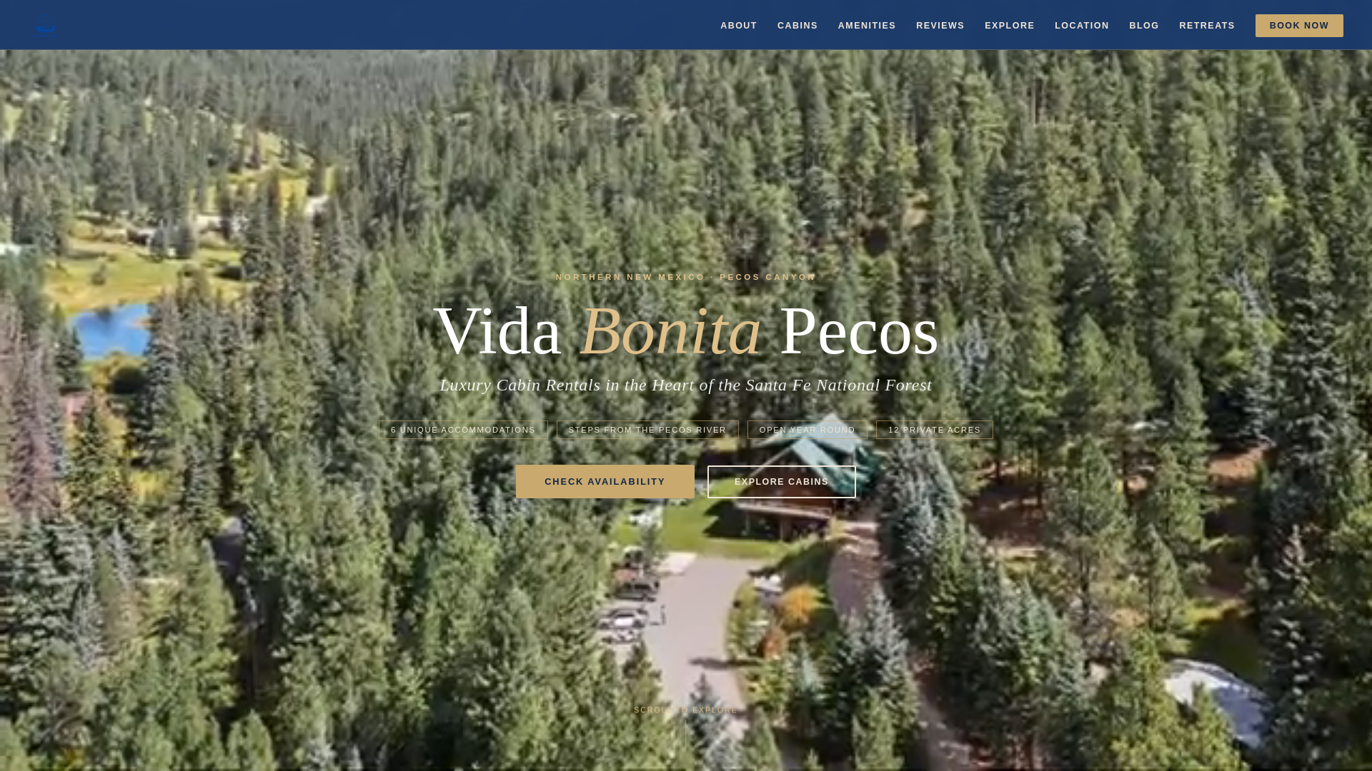 website screenshot of https://pecosbnb.pages.dev/